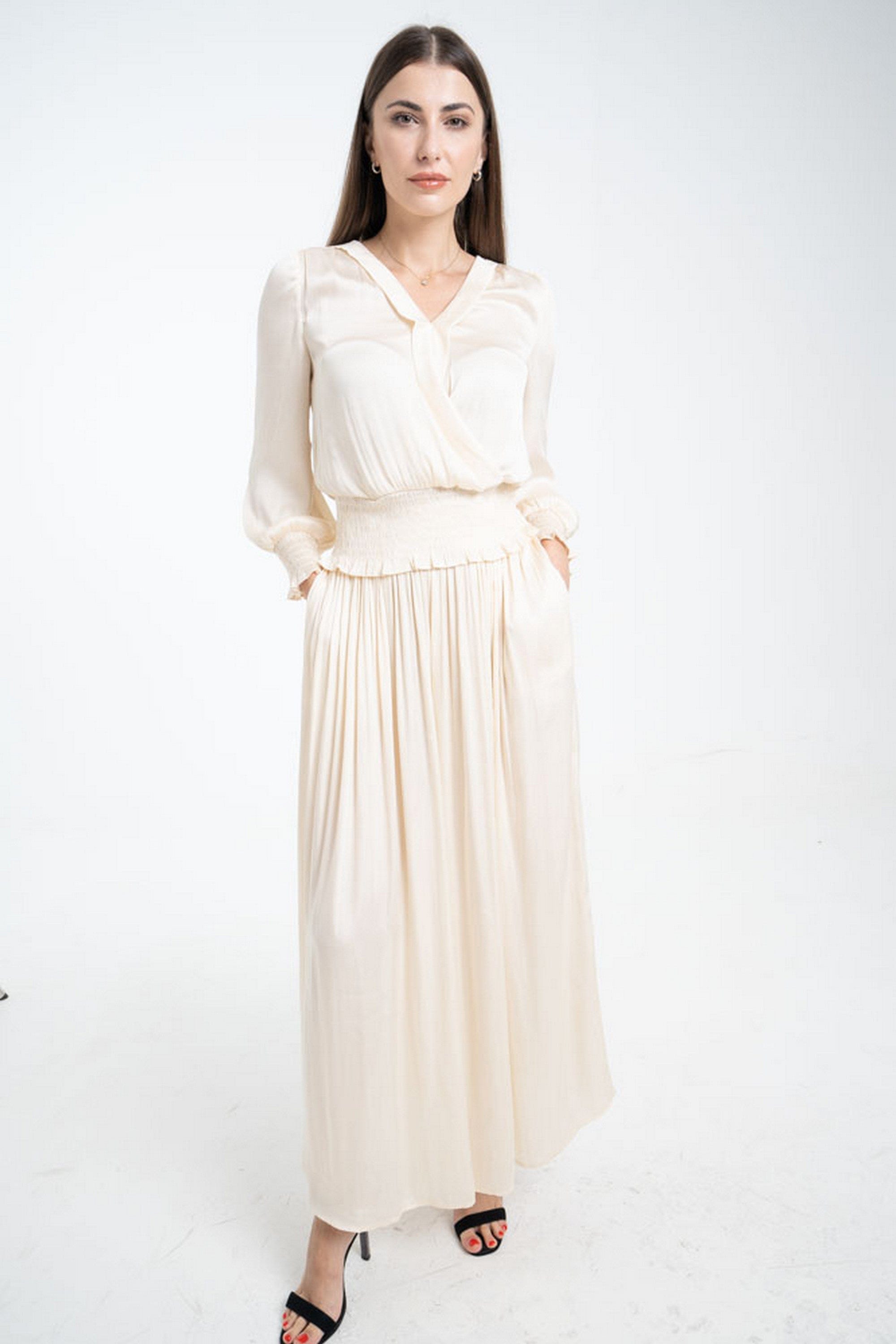 ميكا بنطلون طويل واسع سادة نسائي