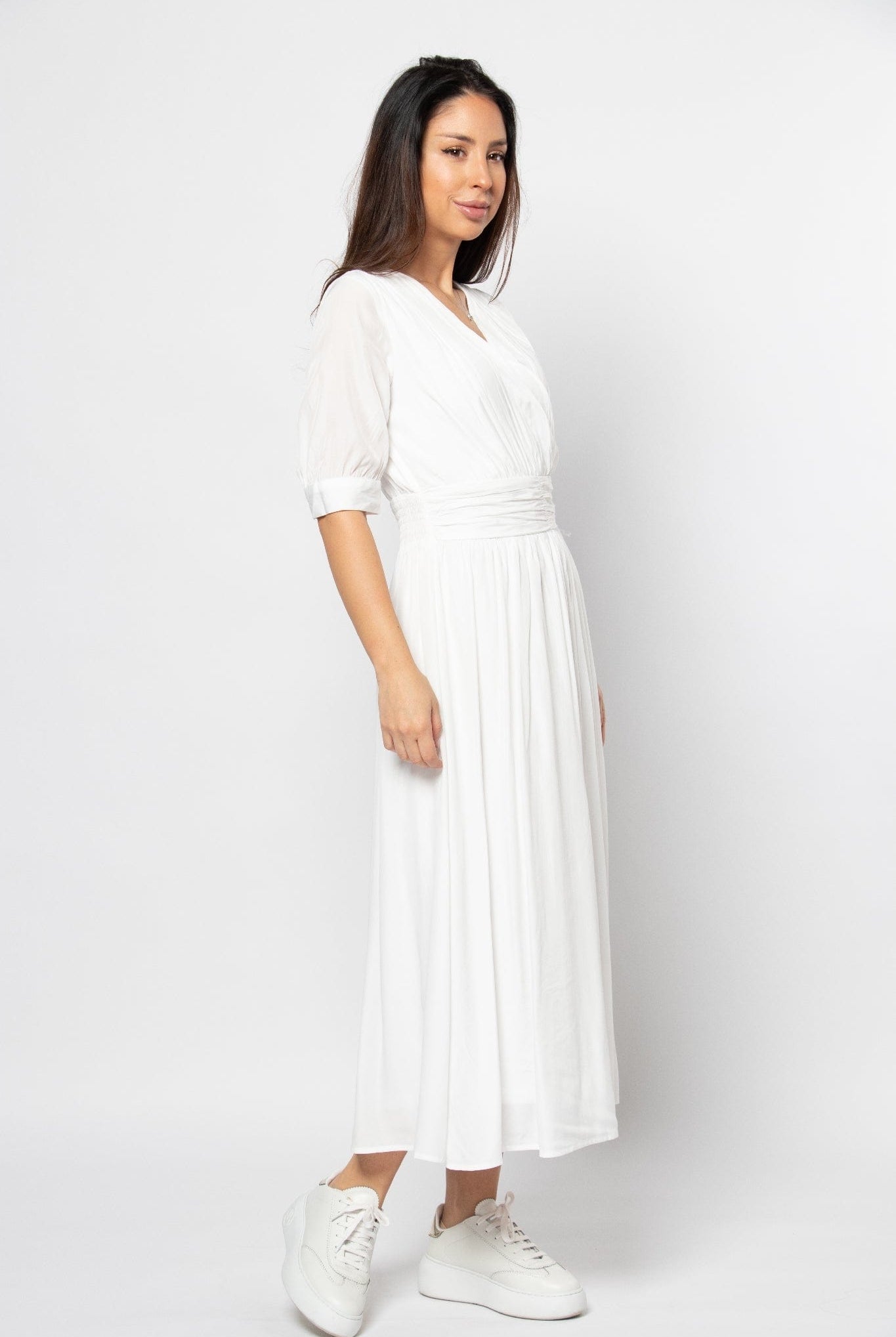 ميكا فستان ميدي كروازيه مخصر كم قصير