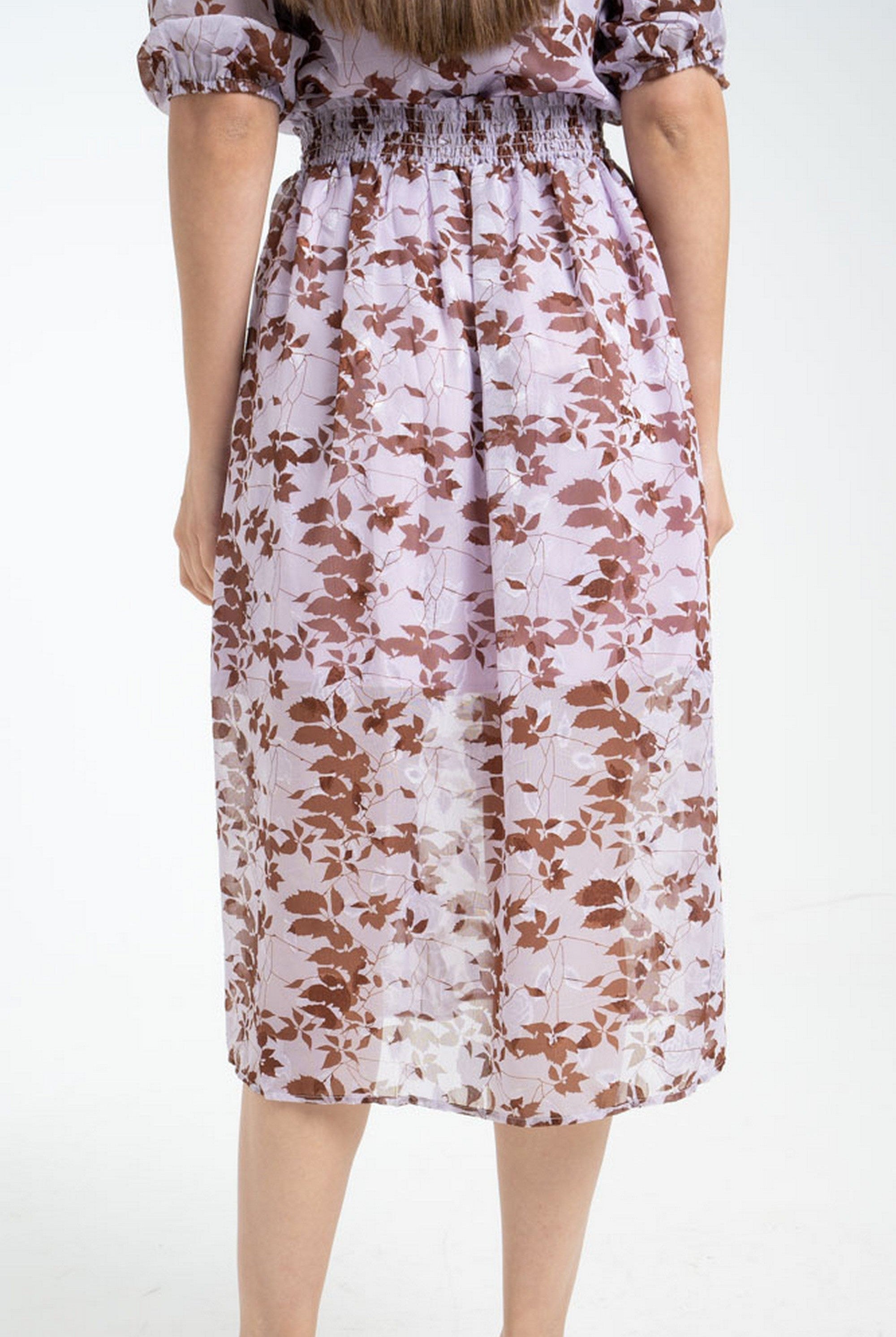 ميكا تنورة ميدي مشجرة شفافة نسائي