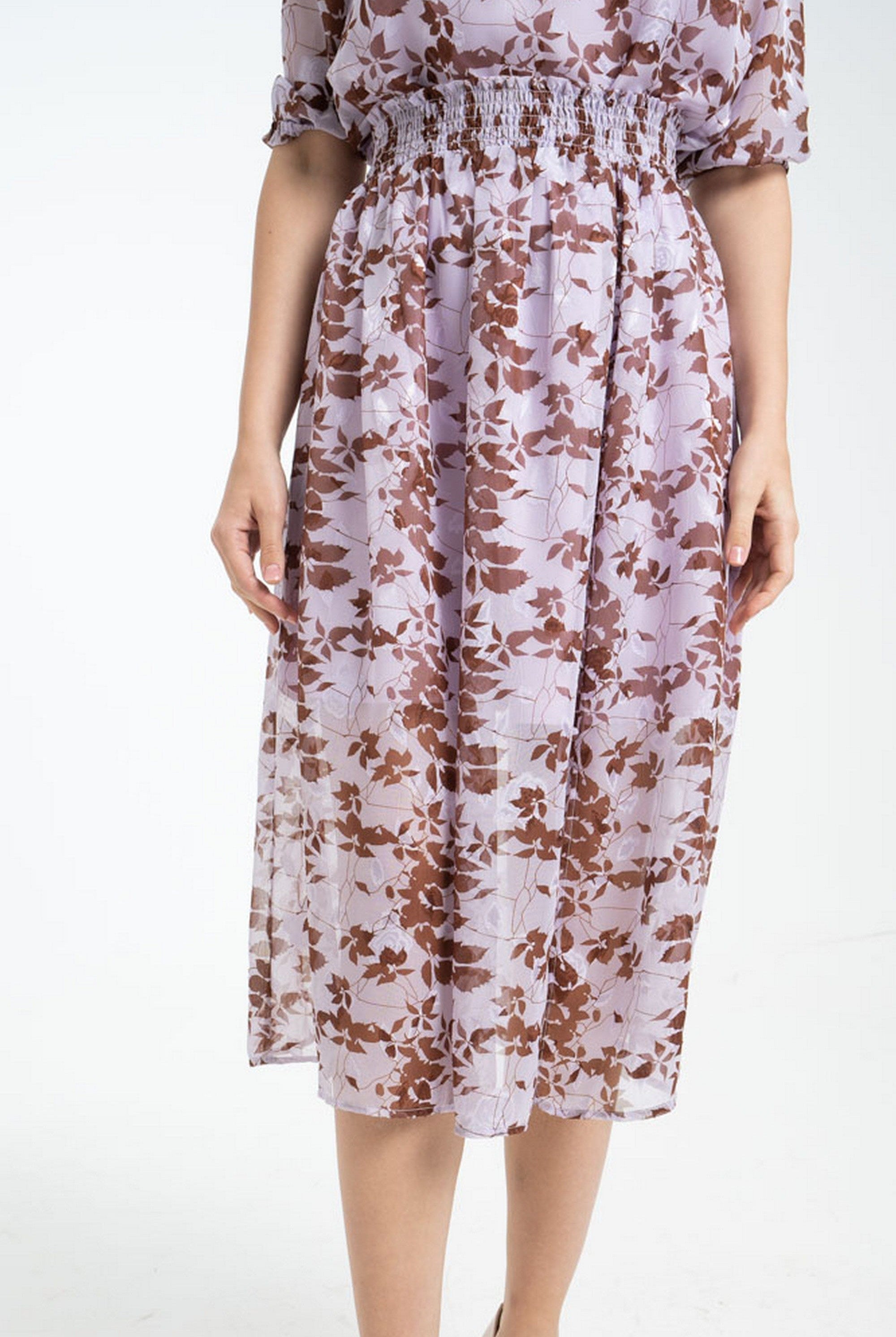 ميكا تنورة ميدي مشجرة شفافة نسائي