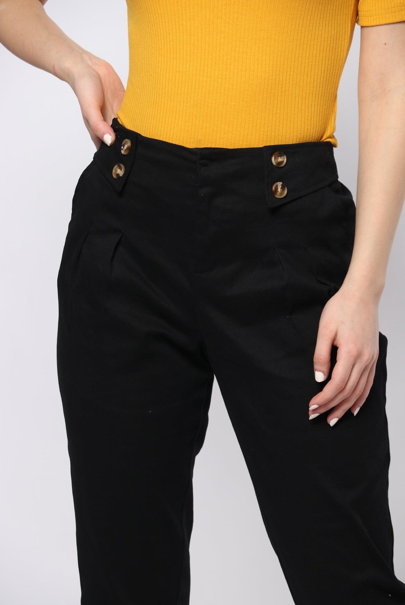 ميكا بنطلون رسمي خصر مرتفع طويل نسائي