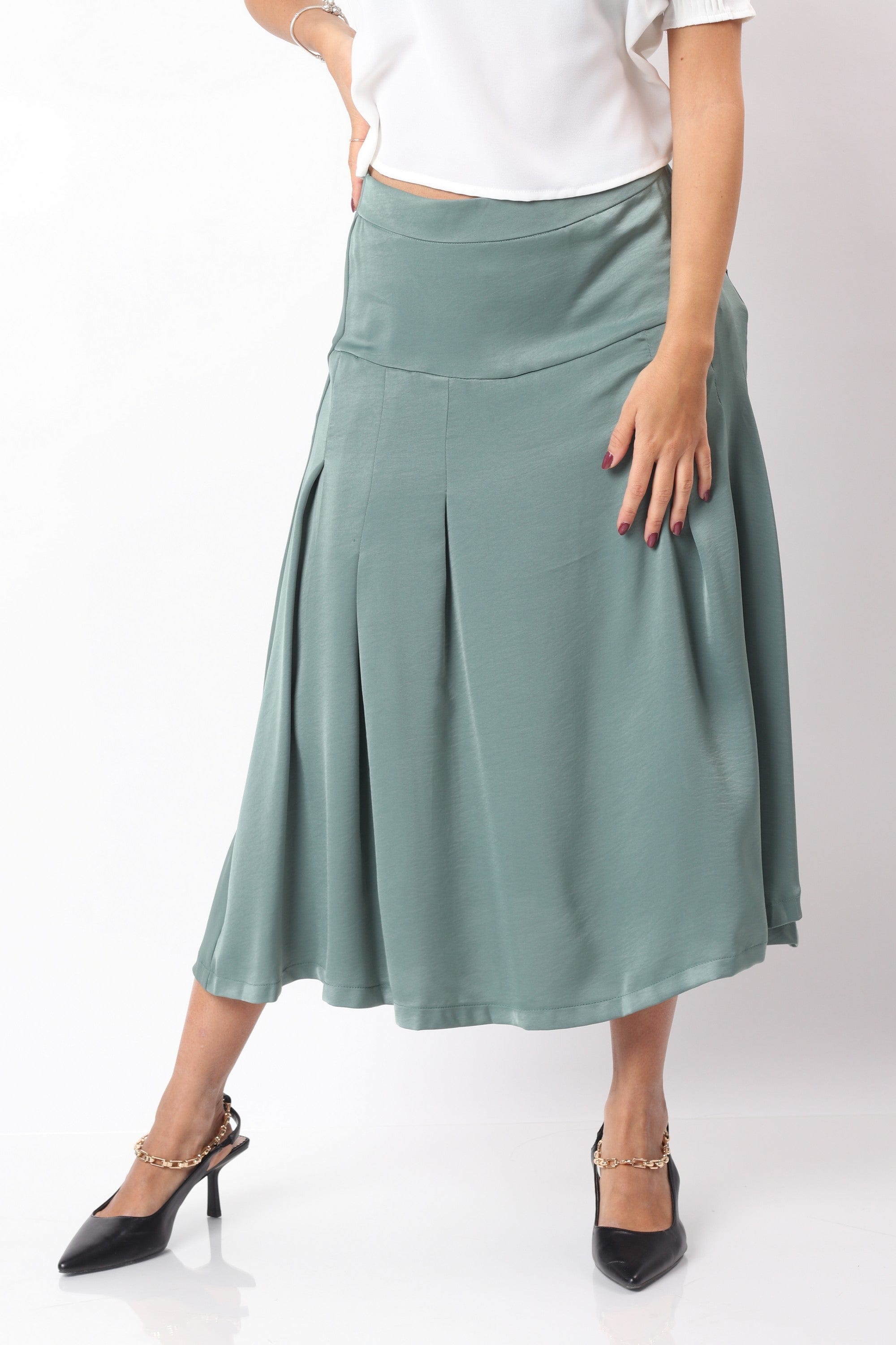 ميكا تنورة ميدي هاي ويست واسعة