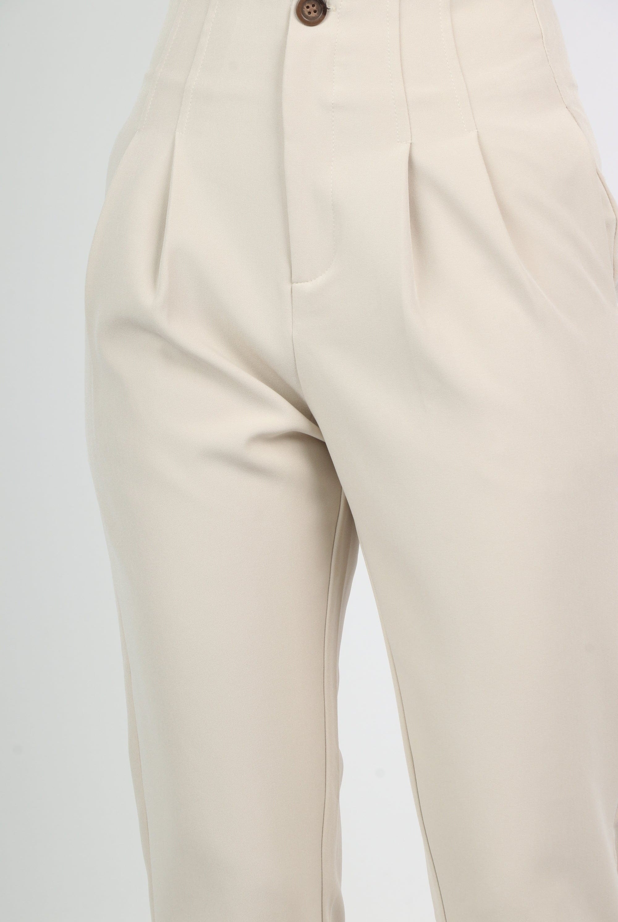 ميكا بنطلون رسمي بخصر مرتفع طويل نسائي