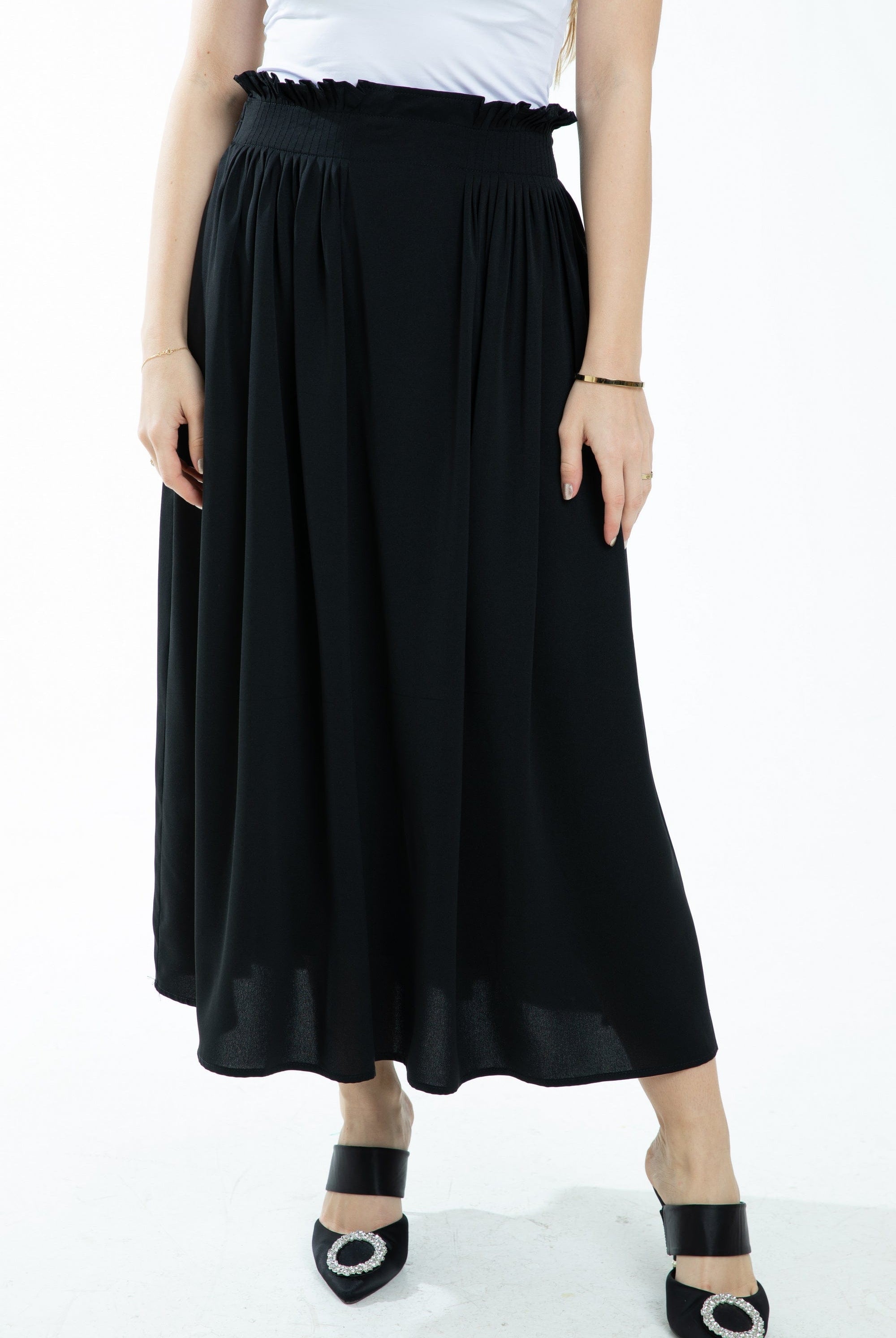 ميكا تنورة ميدي كلوش سادة نسائي