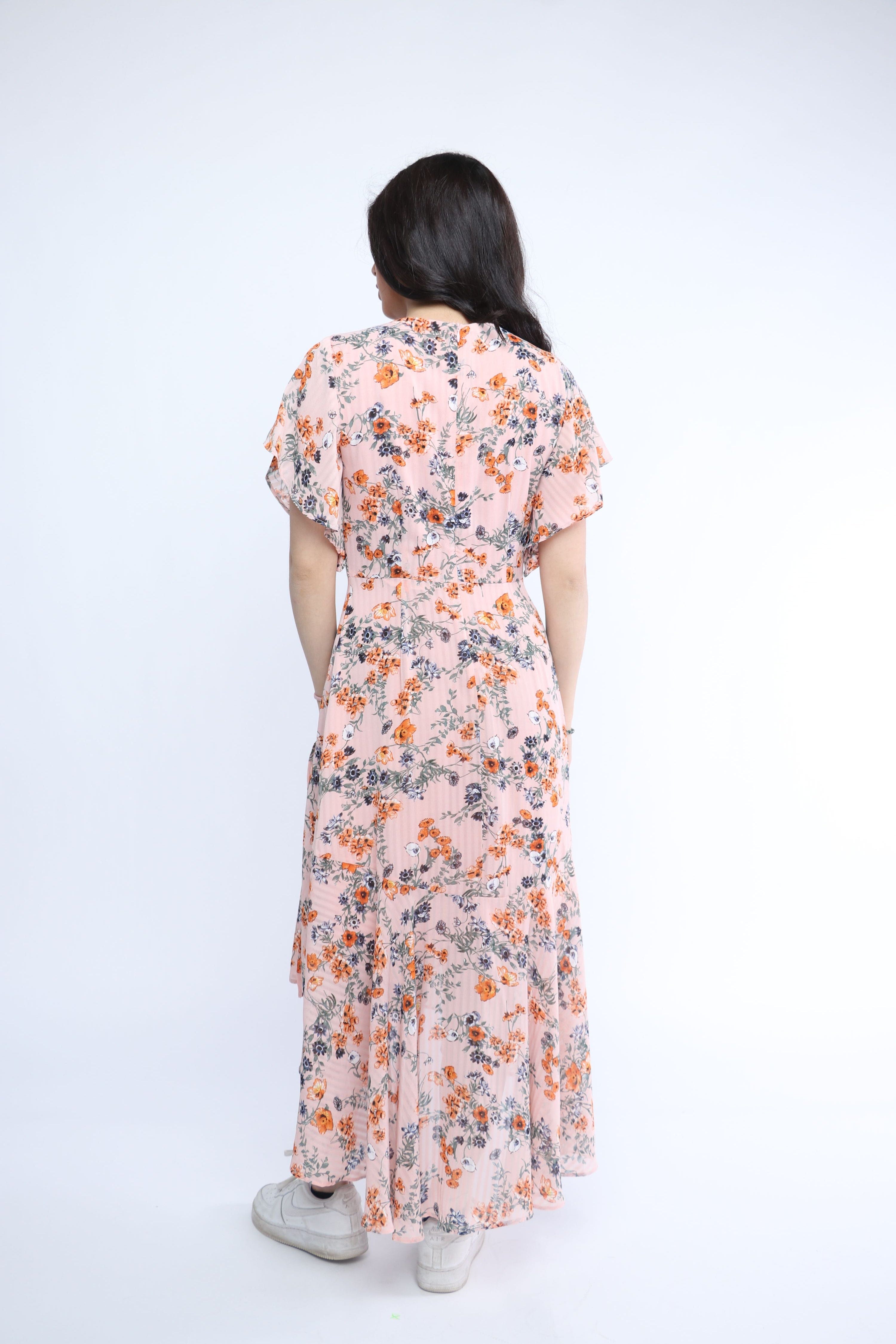 ميكا فستان ميدي مورد مخصر كم قصير مكشكش