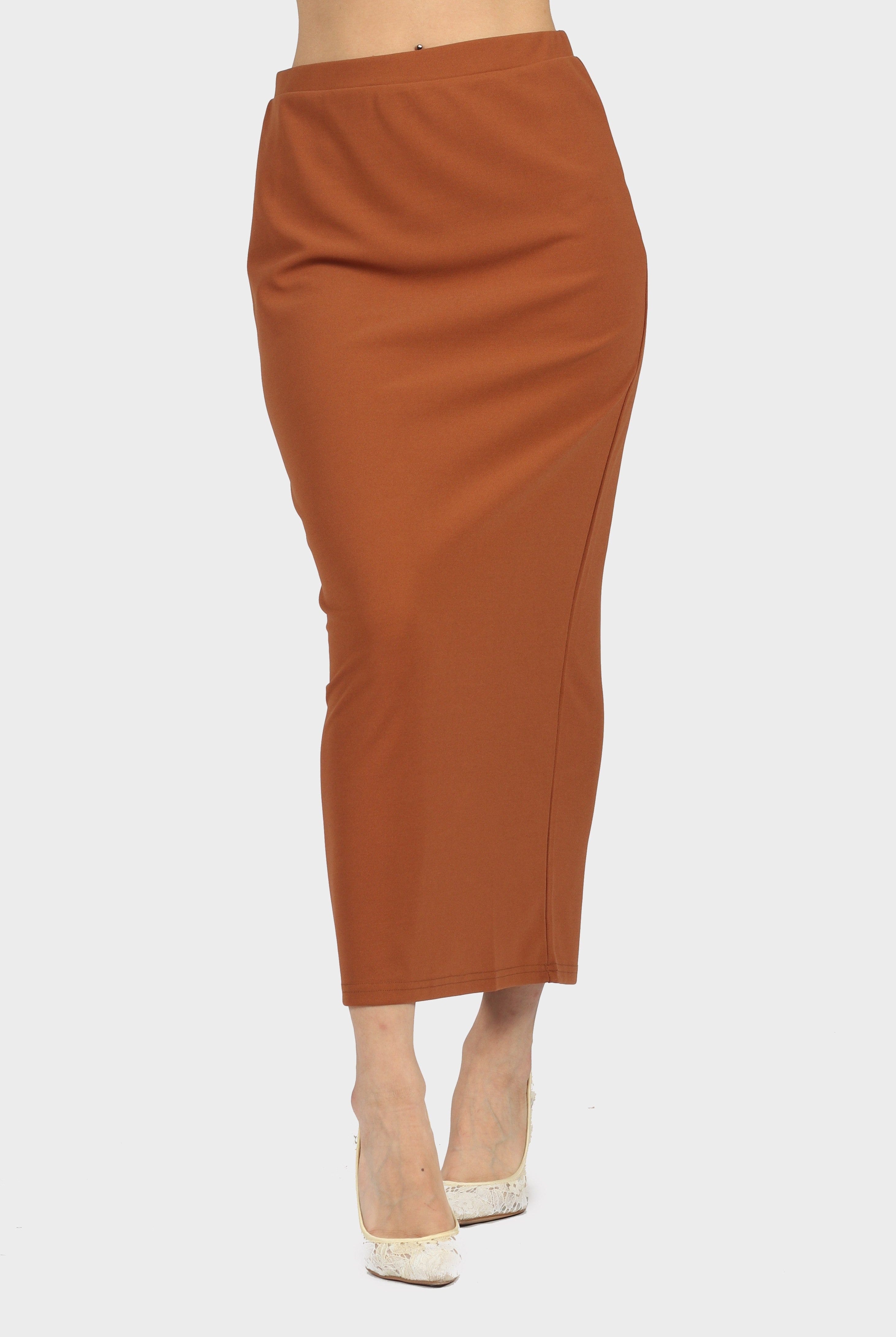 ميكا تنورة طويلة مستقيمة ضيقة على الجسم