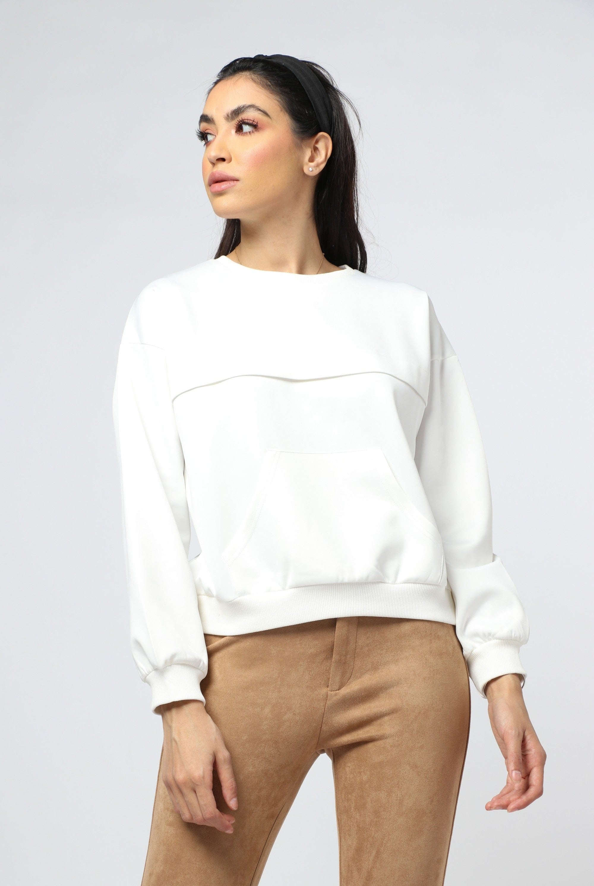 ميكا بلوزة نسائية بجيوب أمامية