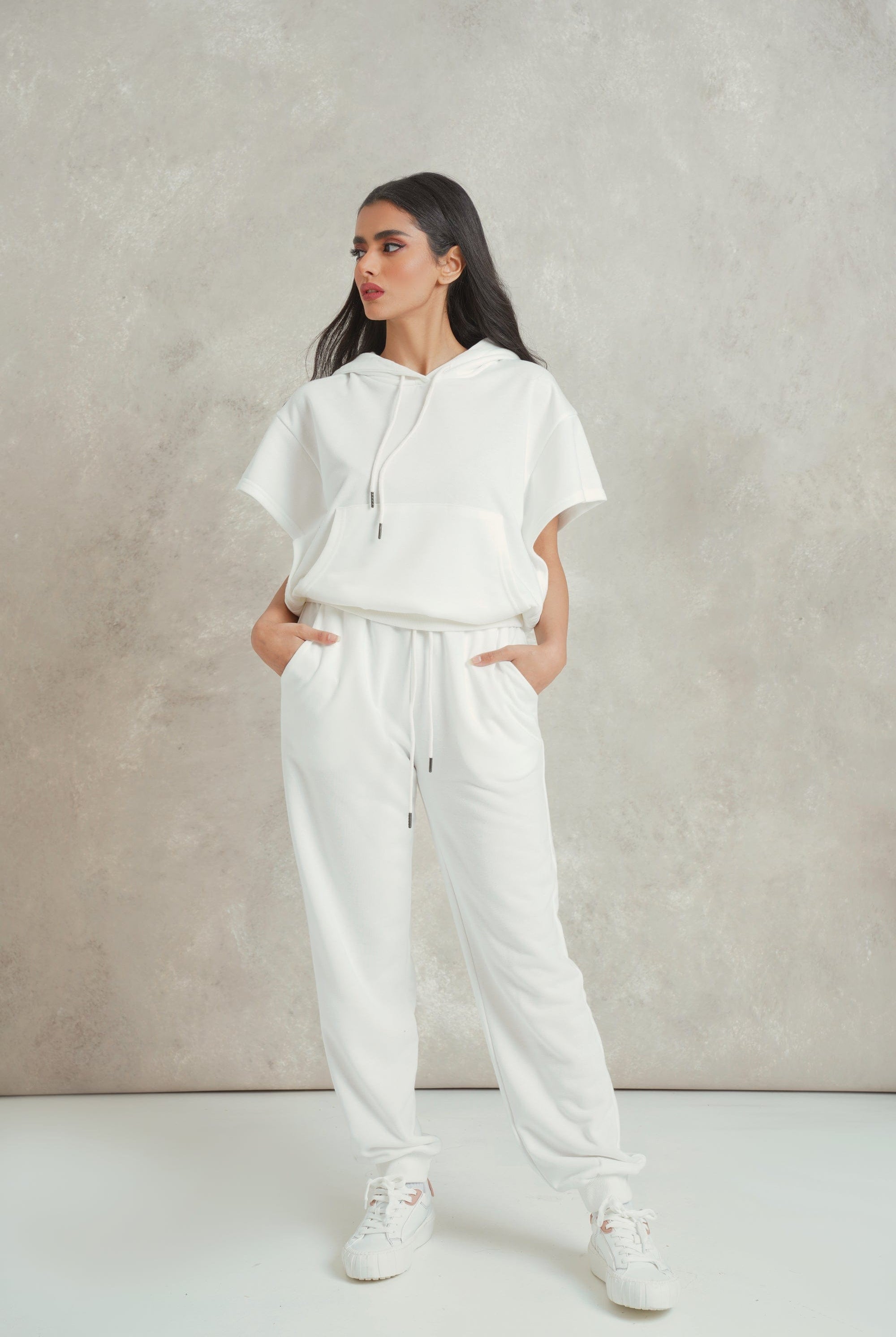 ميكا بنطلون سويت بانتس طويل مع اسوار مطاط على الكاحل نسائي