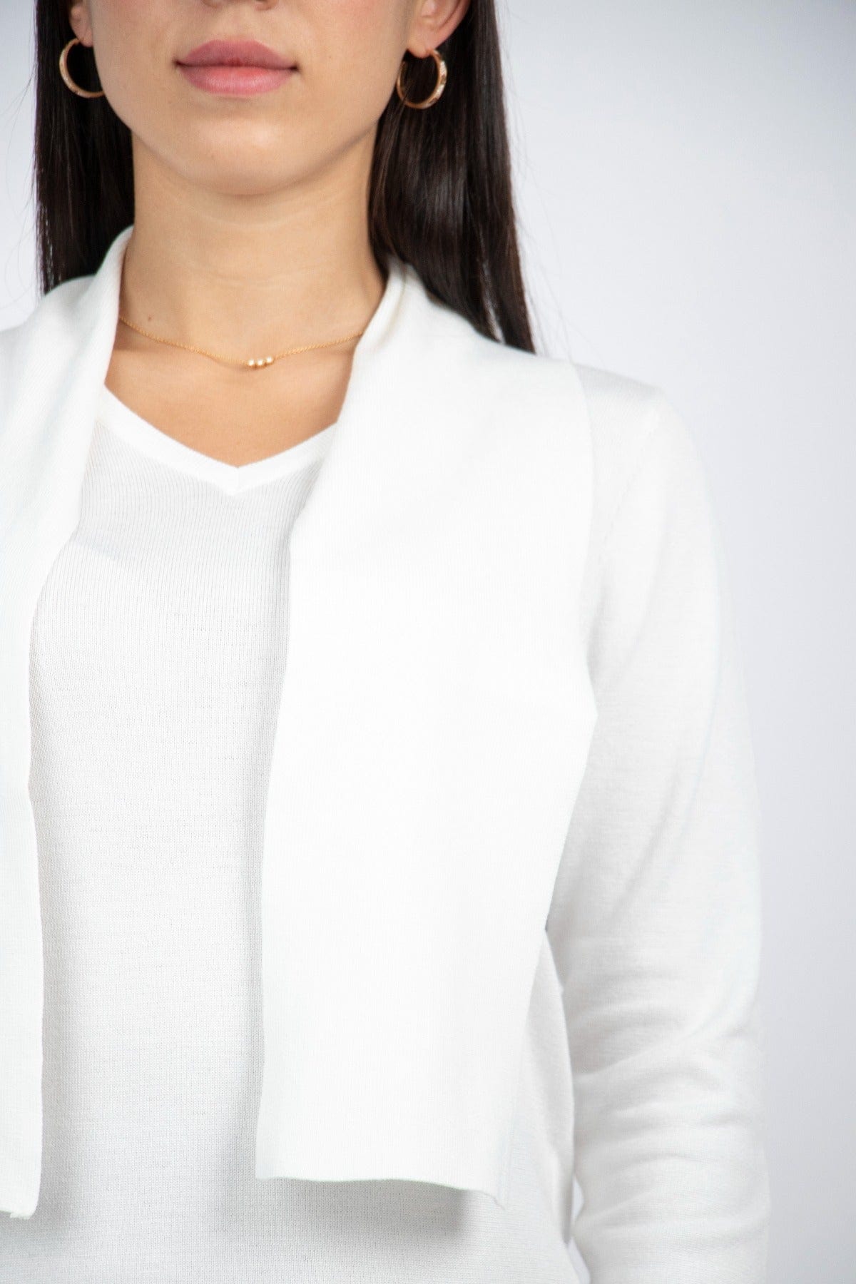 نتشي بلوزة سادة بربطة عنق طويلة كم طويل نسائي