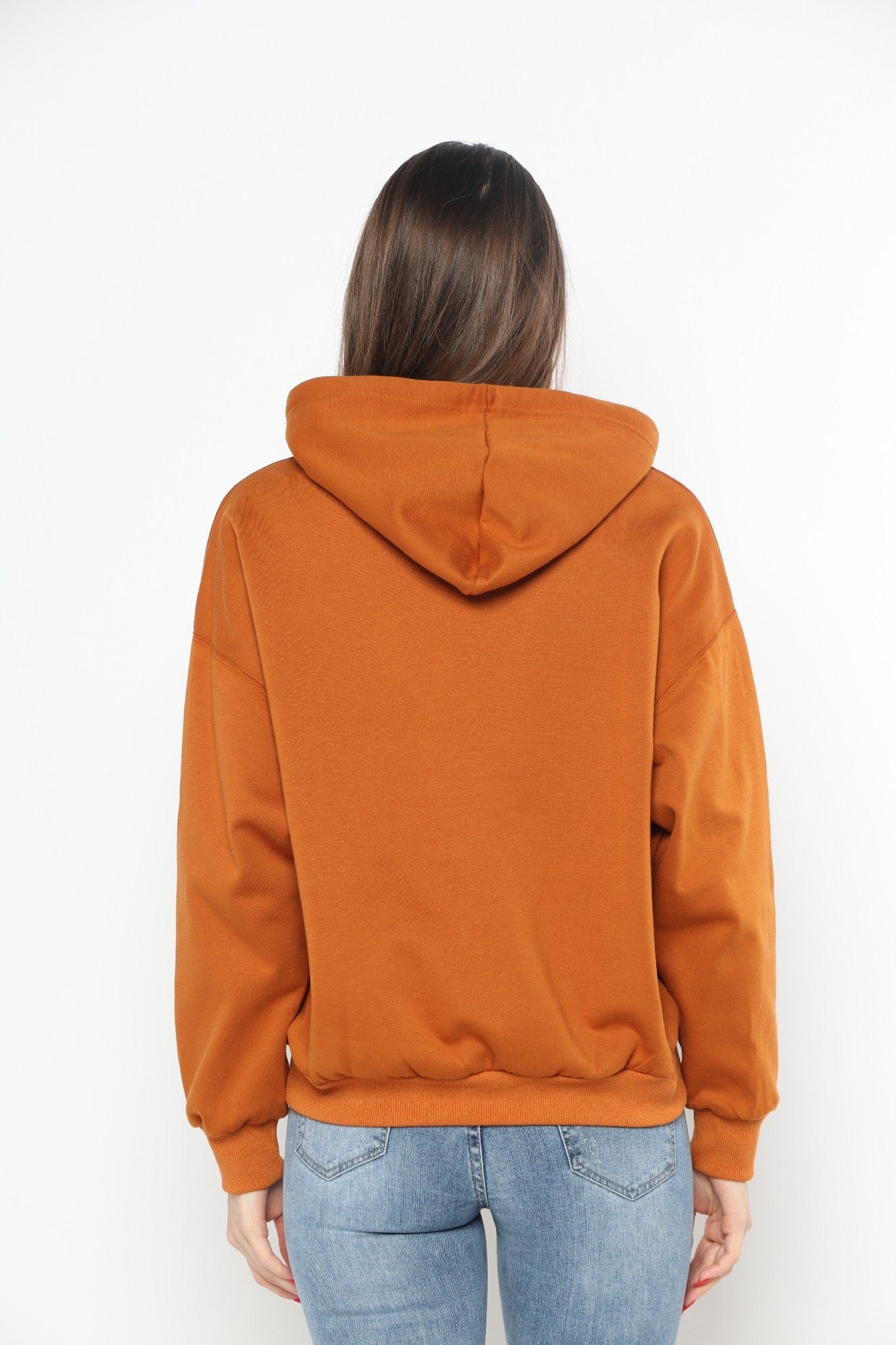 ميكا بلوزة بسحاب من أعلى وجيوب بقبعة ورباط بأكمام طويلة