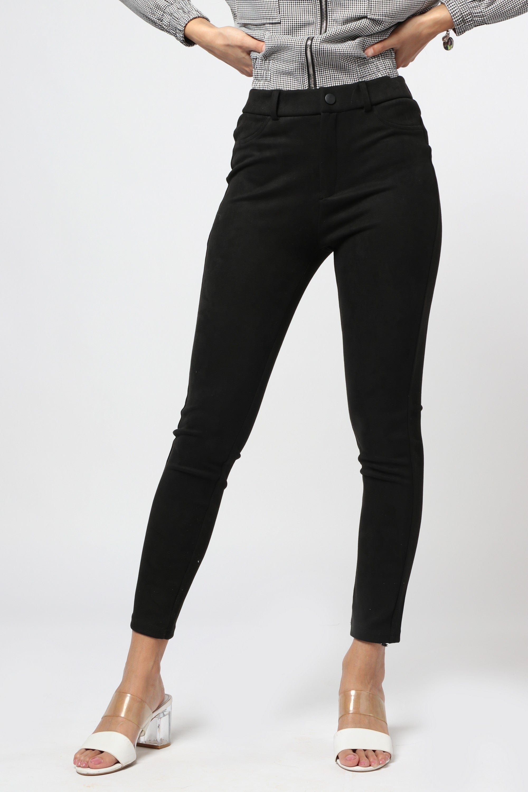 ميكا بنطلون ليقنز بخصر مرتفع نسائي