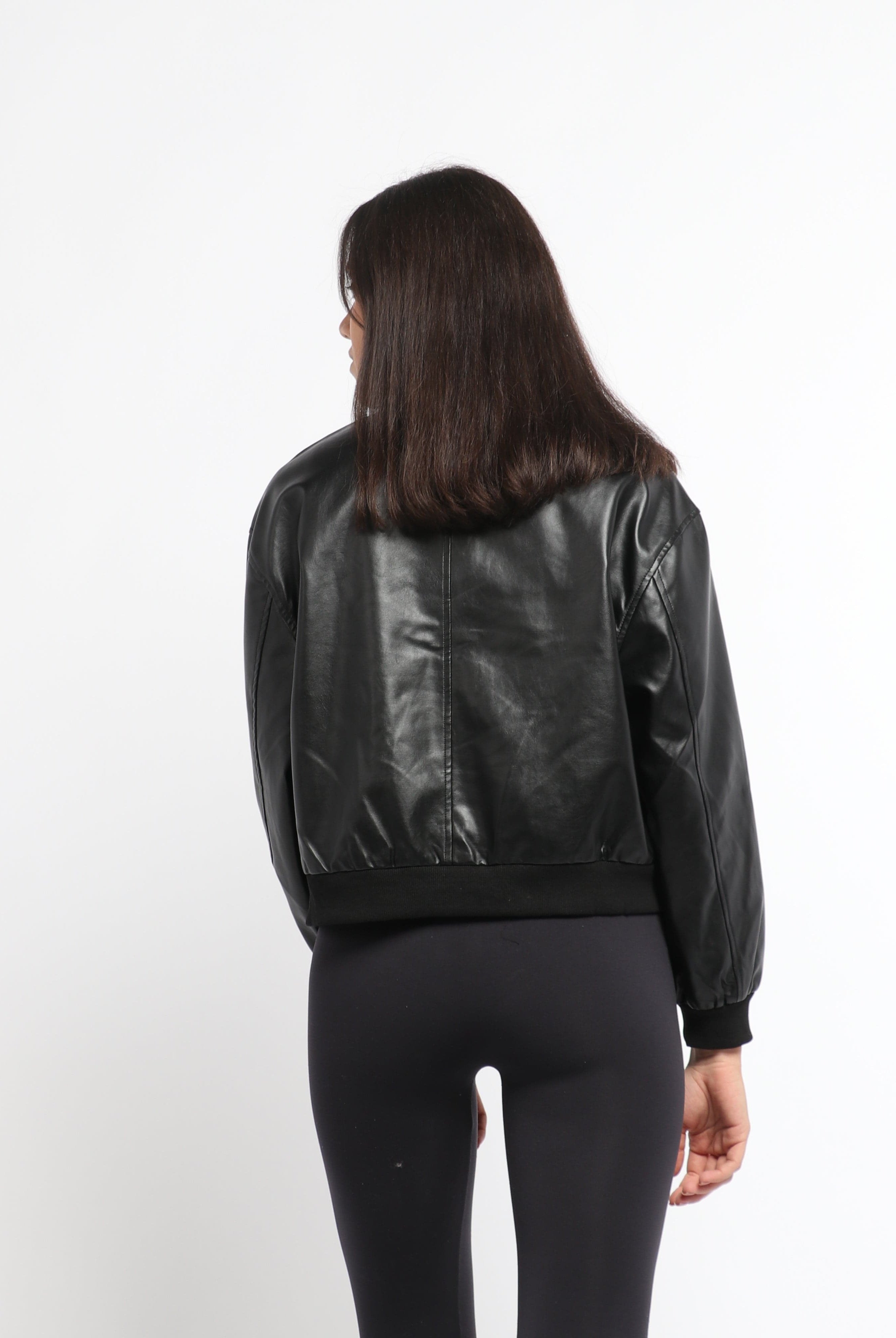 ميكا سترة بسحاب بأكمام طويلة وجيوب