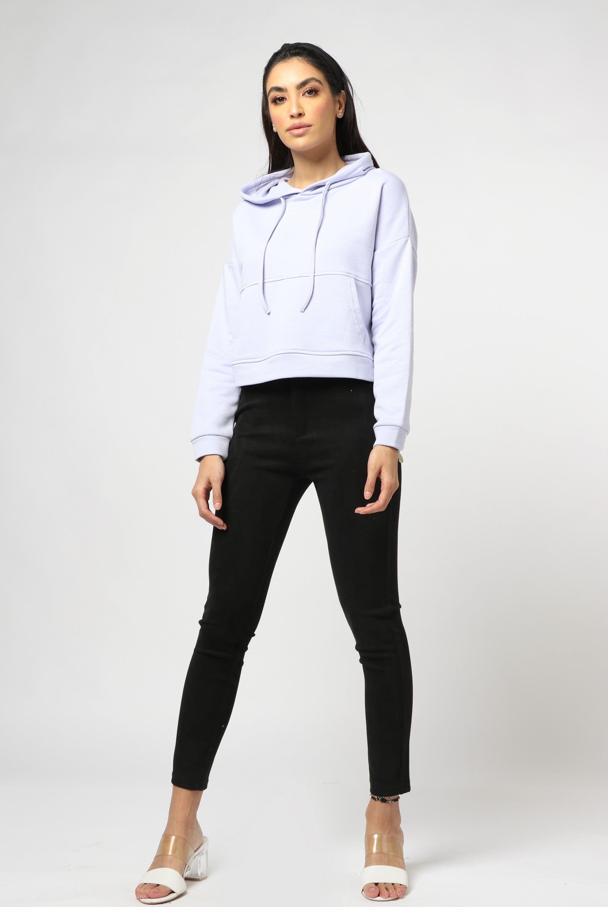 ميكا بلوزة بأكمام طويلة قصيرة بهودي