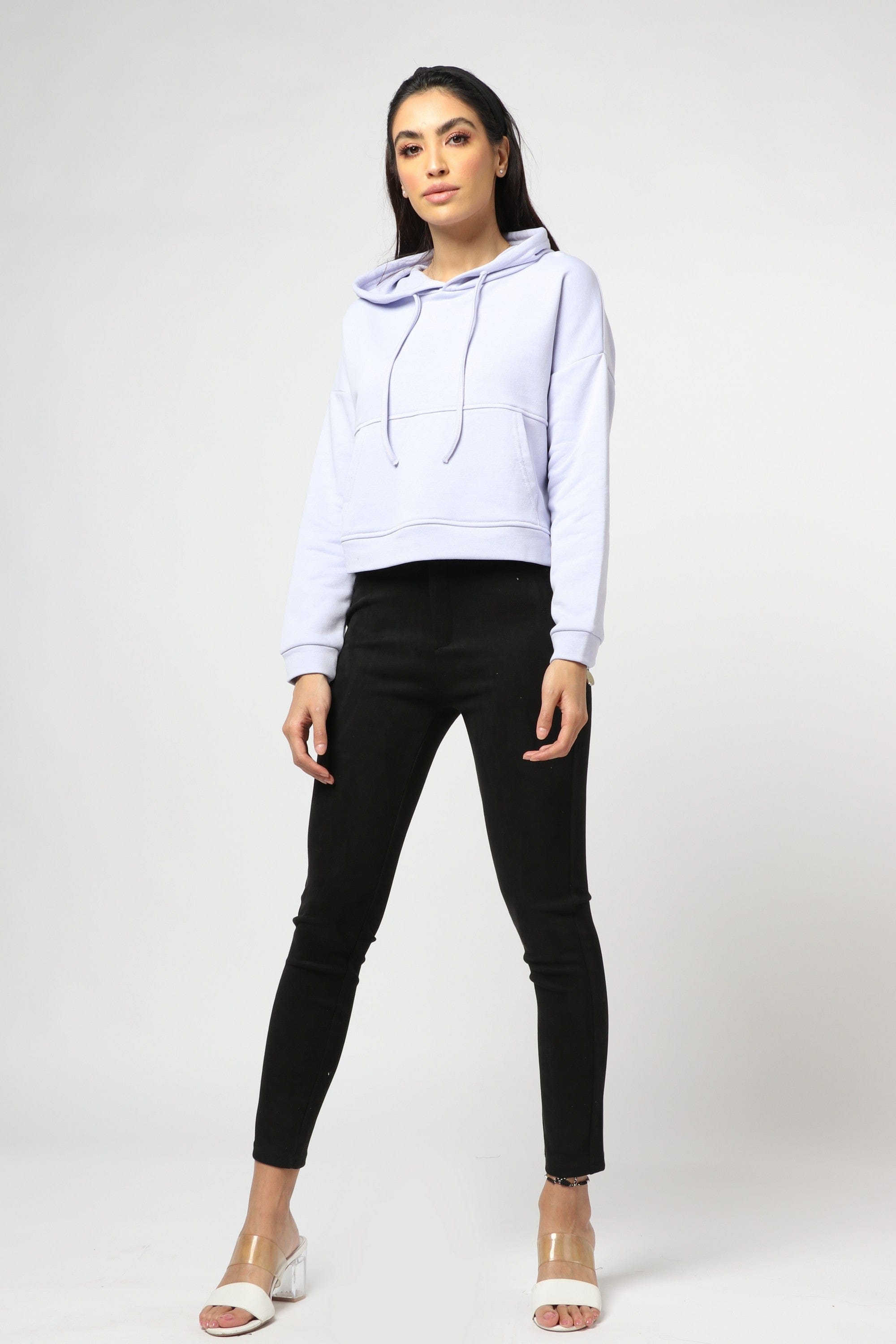 ميكا بلوزة بأكمام طويلة قصيرة بهودي