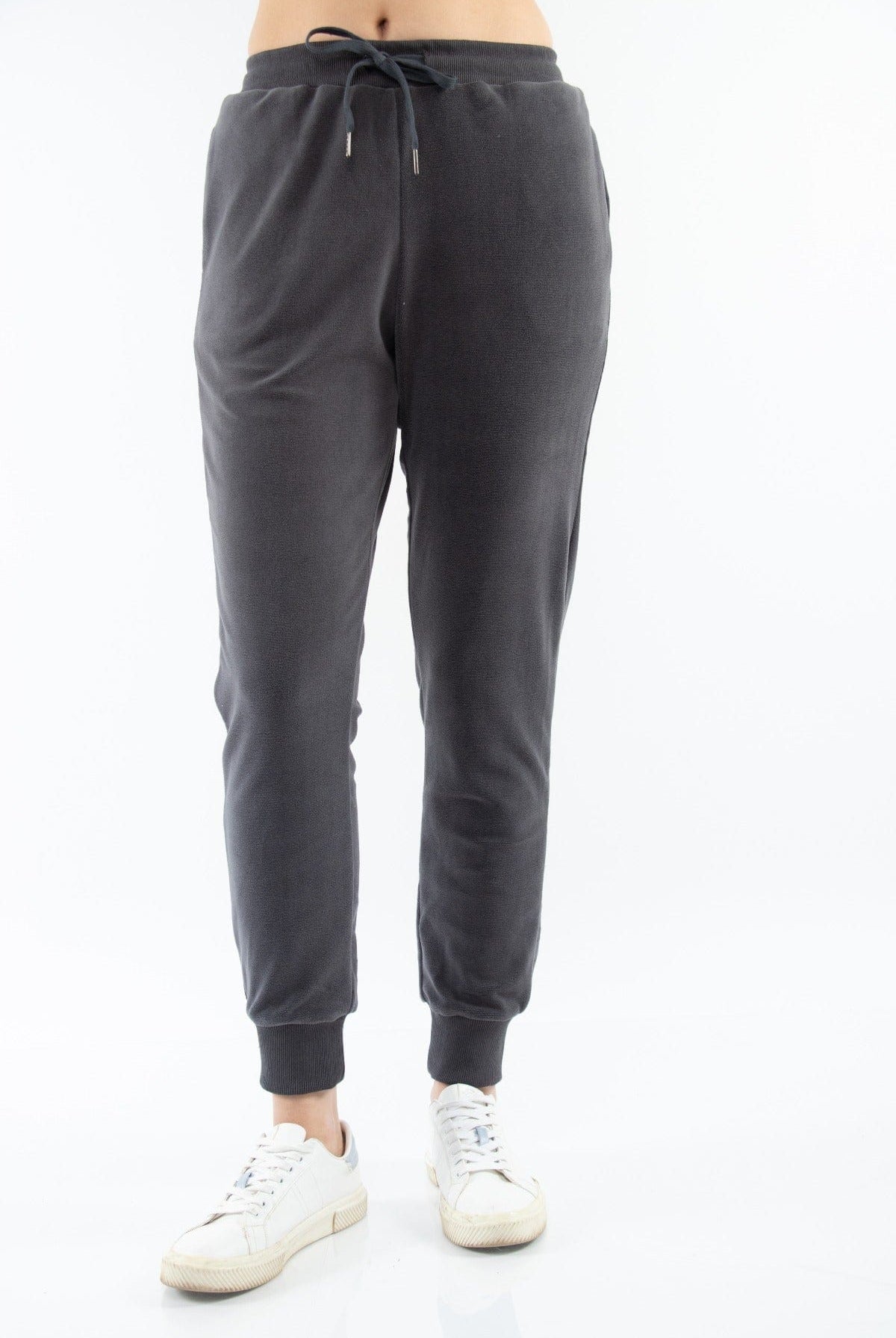 ميكا بنطلون خصر مرتفع سادة برباط نسائي