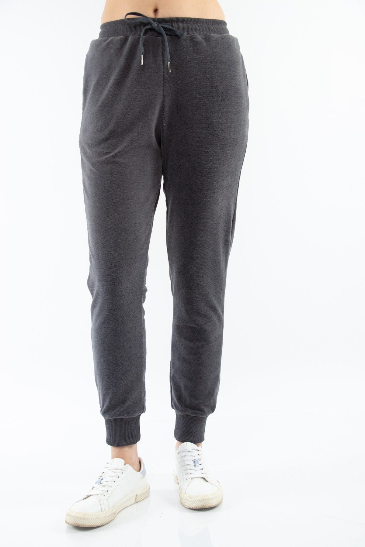 ميكا بنطلون خصر مرتفع سادة برباط نسائي