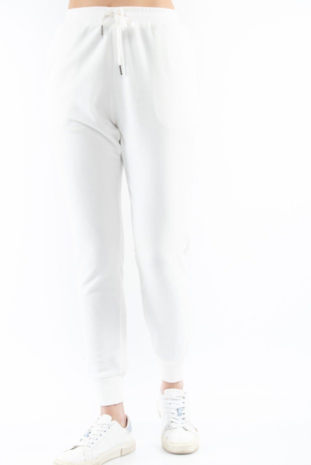 ميكا بنطلون خصر مرتفع سادة برباط نسائي