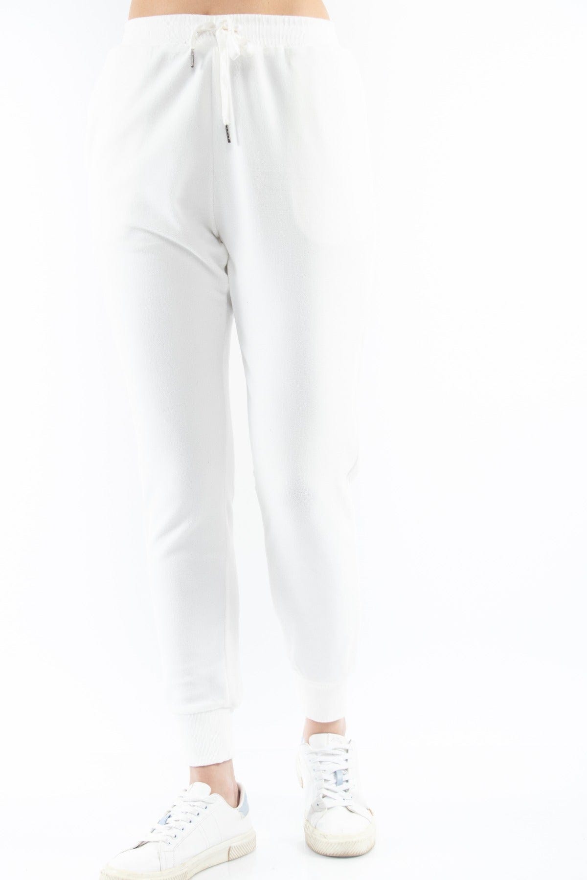 ميكا بنطلون خصر مرتفع سادة برباط نسائي