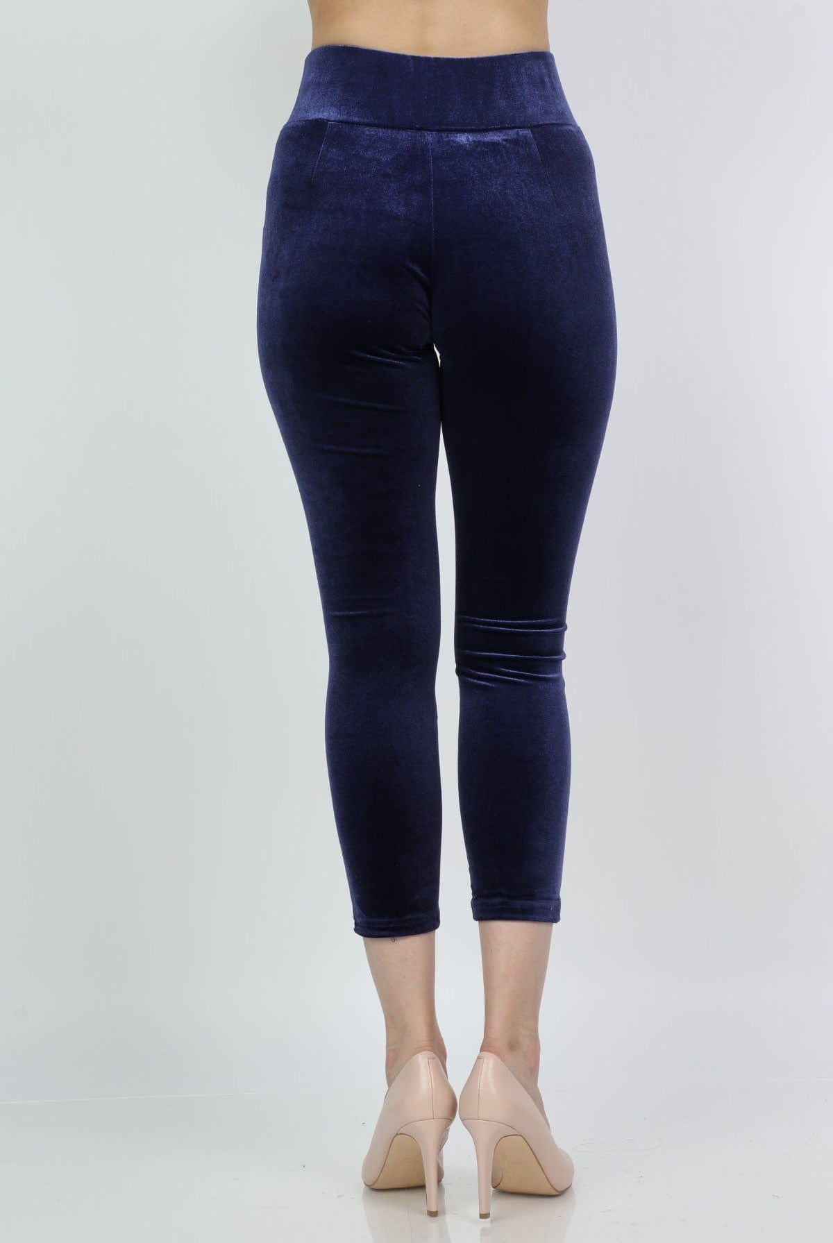 ميكا بنطلون طويل سادة بخصر مرتفع ضيق