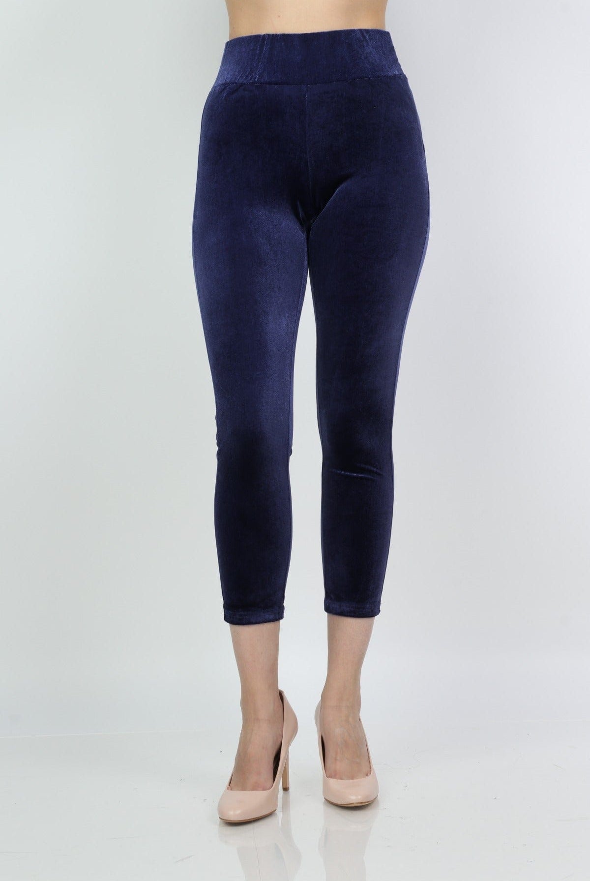 ميكا بنطلون طويل سادة بخصر مرتفع ضيق