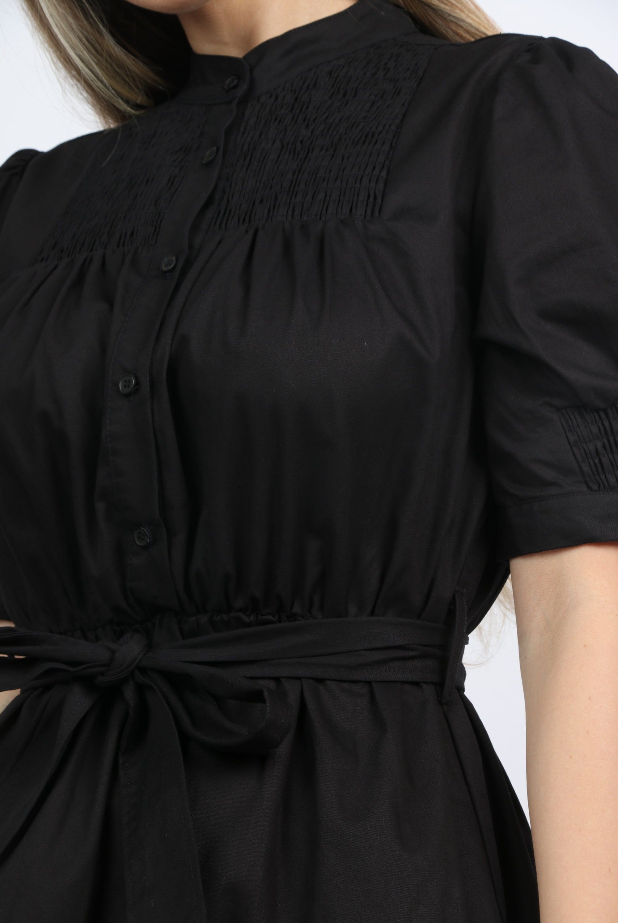 ميكا فستان منفوش من أسفل مخصر نص كم بف نسائي