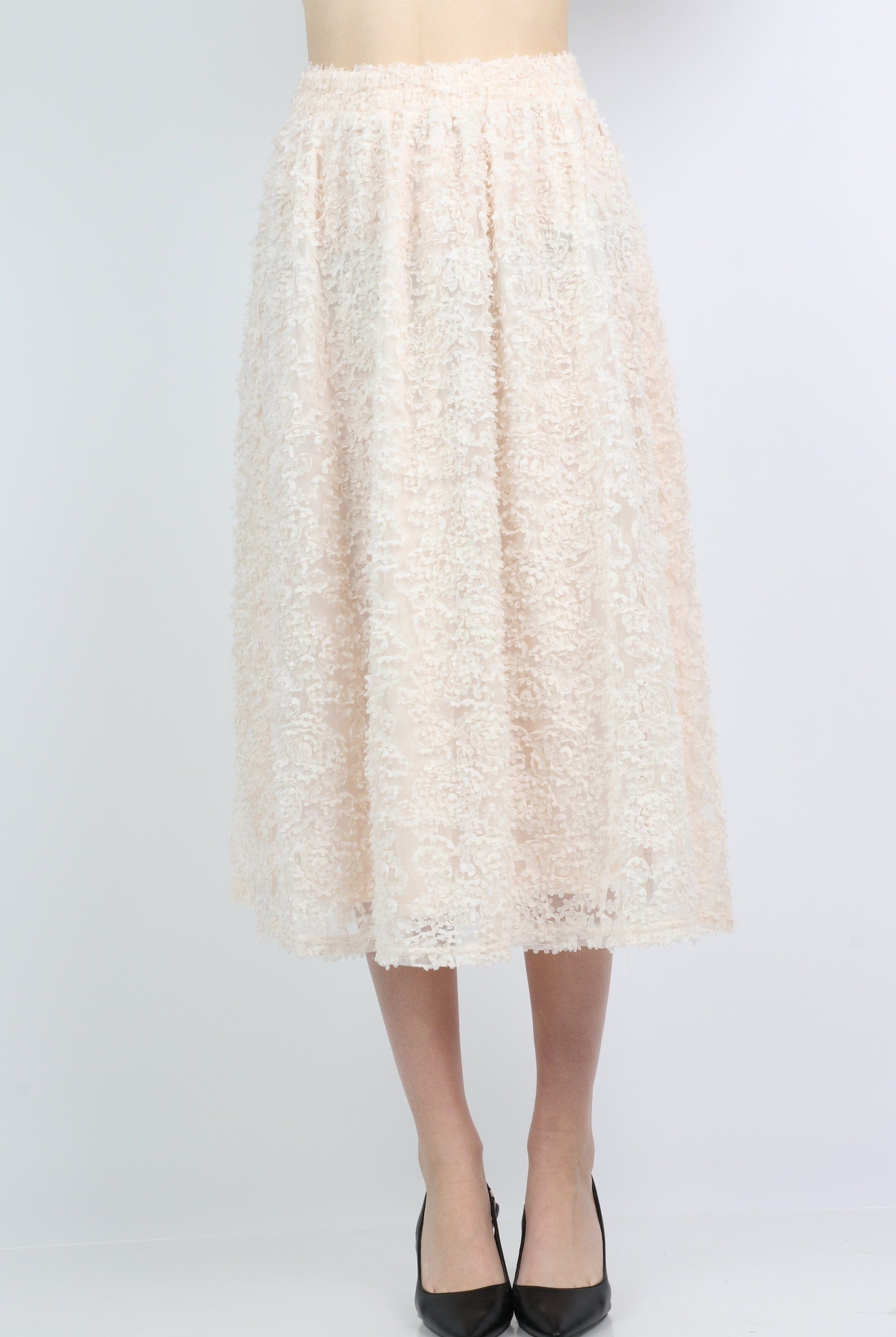 ميكا تنورة ميدي كلوش مطرزة نسائي