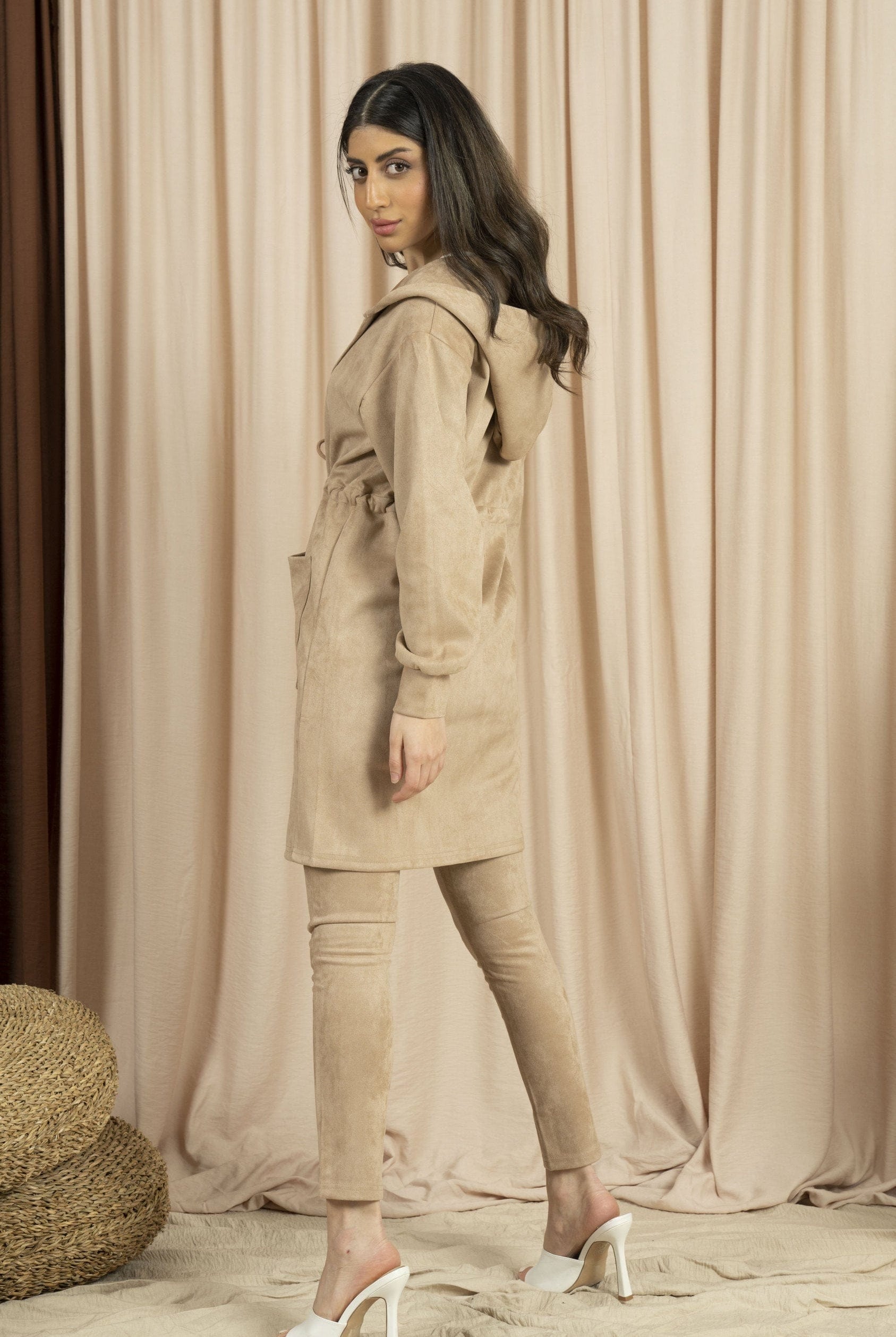 ميكا جاكيت شمواه طويل للنساء