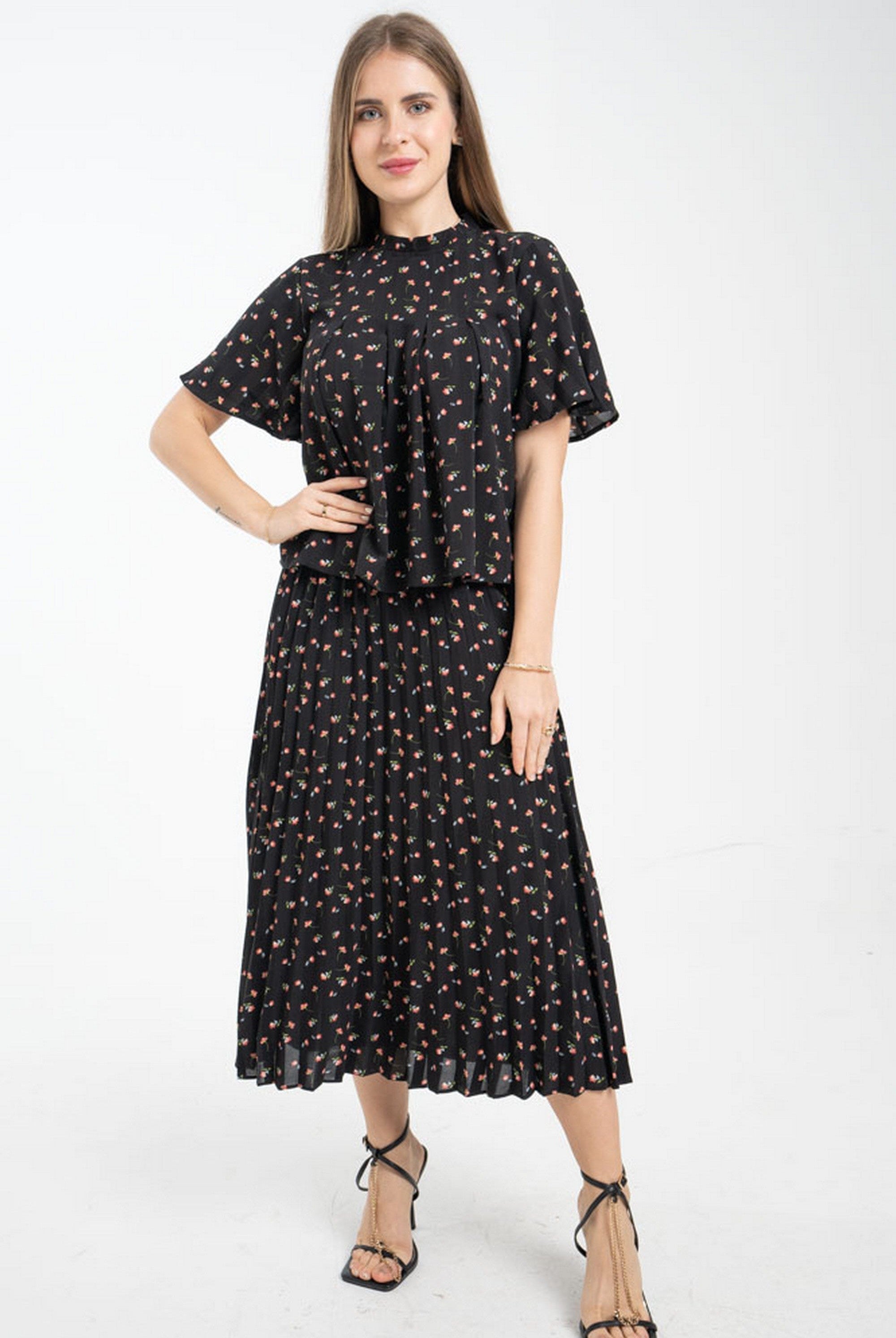 ميكا توب مشجر ناعم كم قصير نسائي