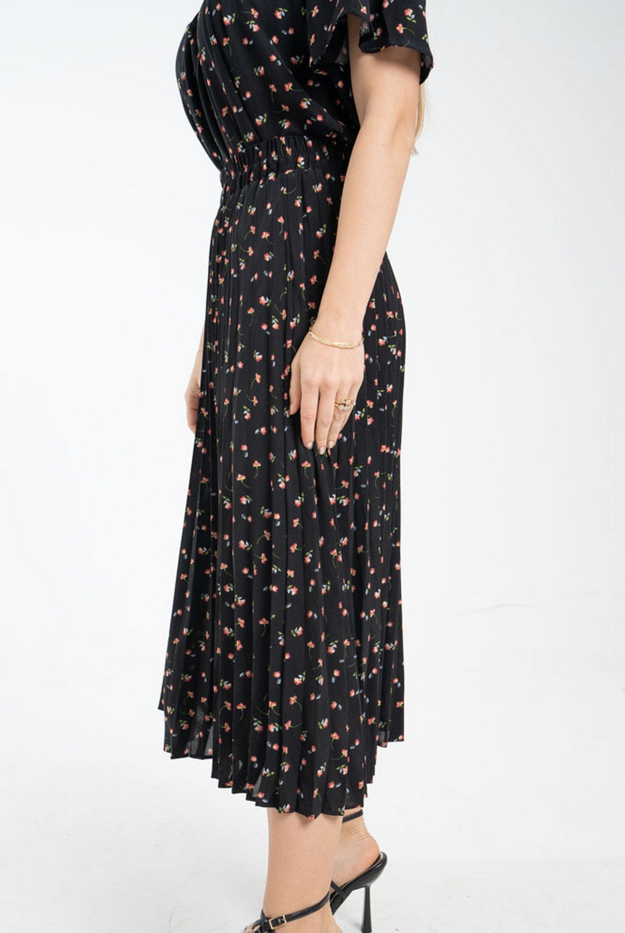 ميكا تنورة ميدي بليسيه موردة نسائي