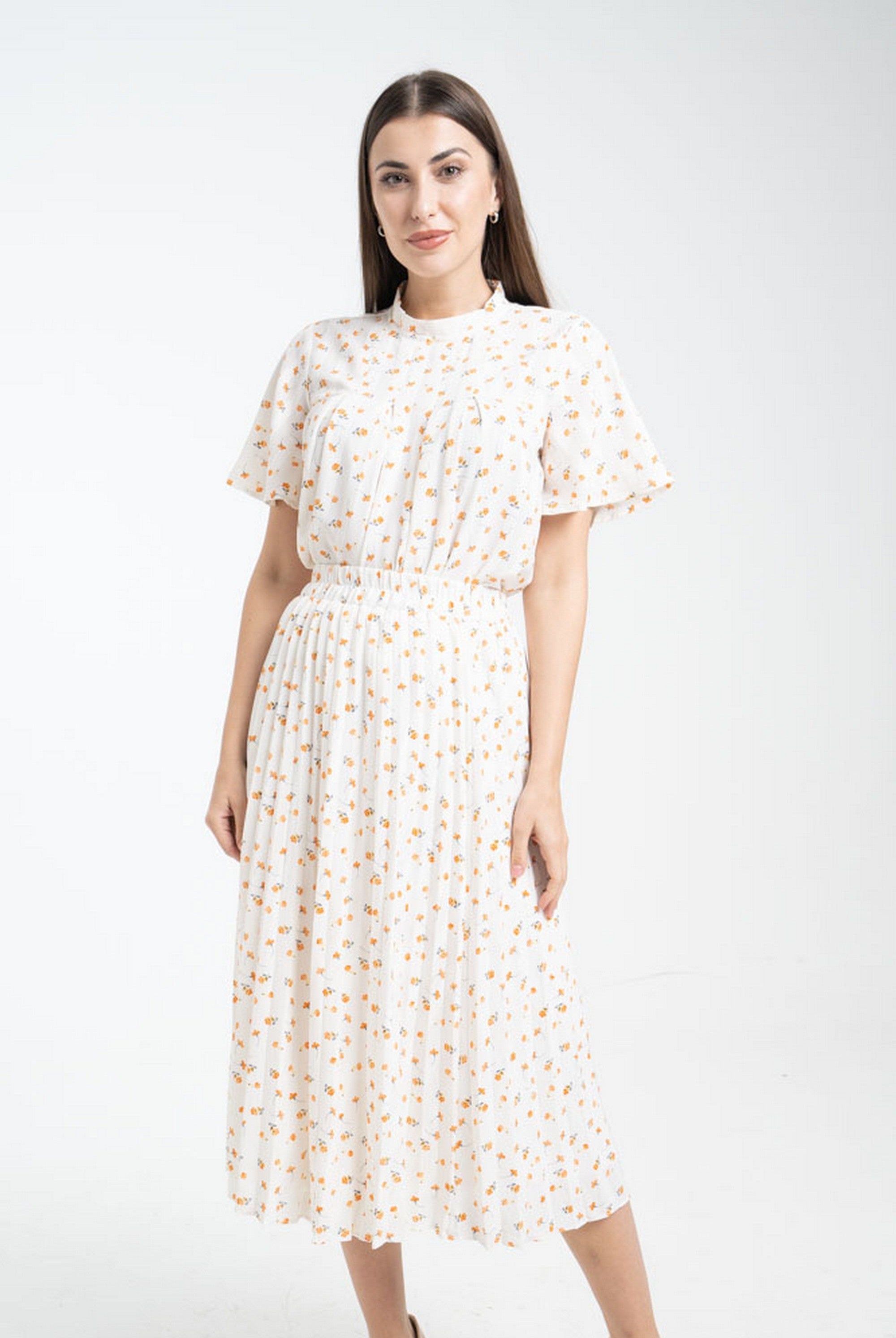 ميكا تنورة ميدي بليسيه موردة نسائي