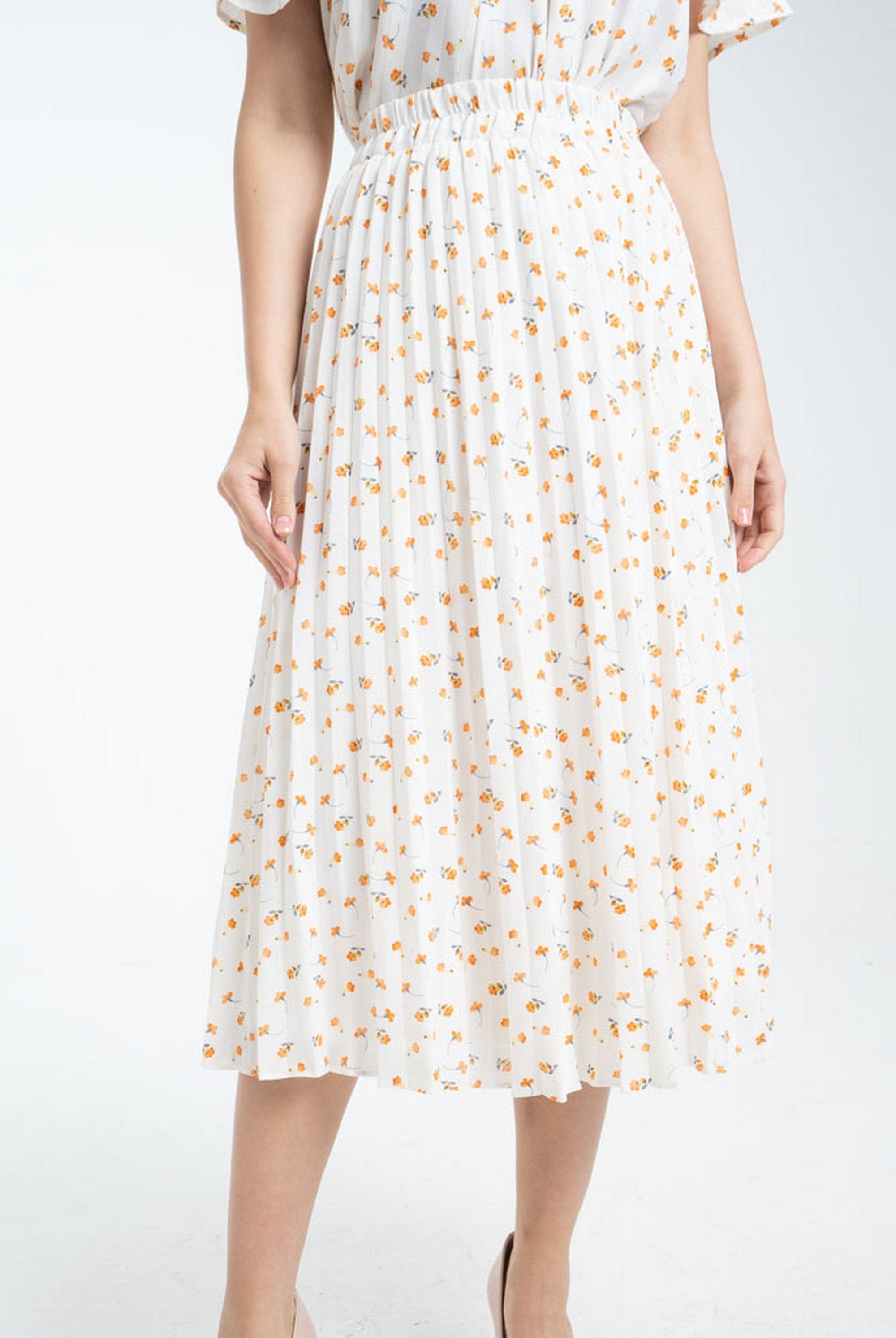 ميكا تنورة ميدي بليسيه موردة نسائي