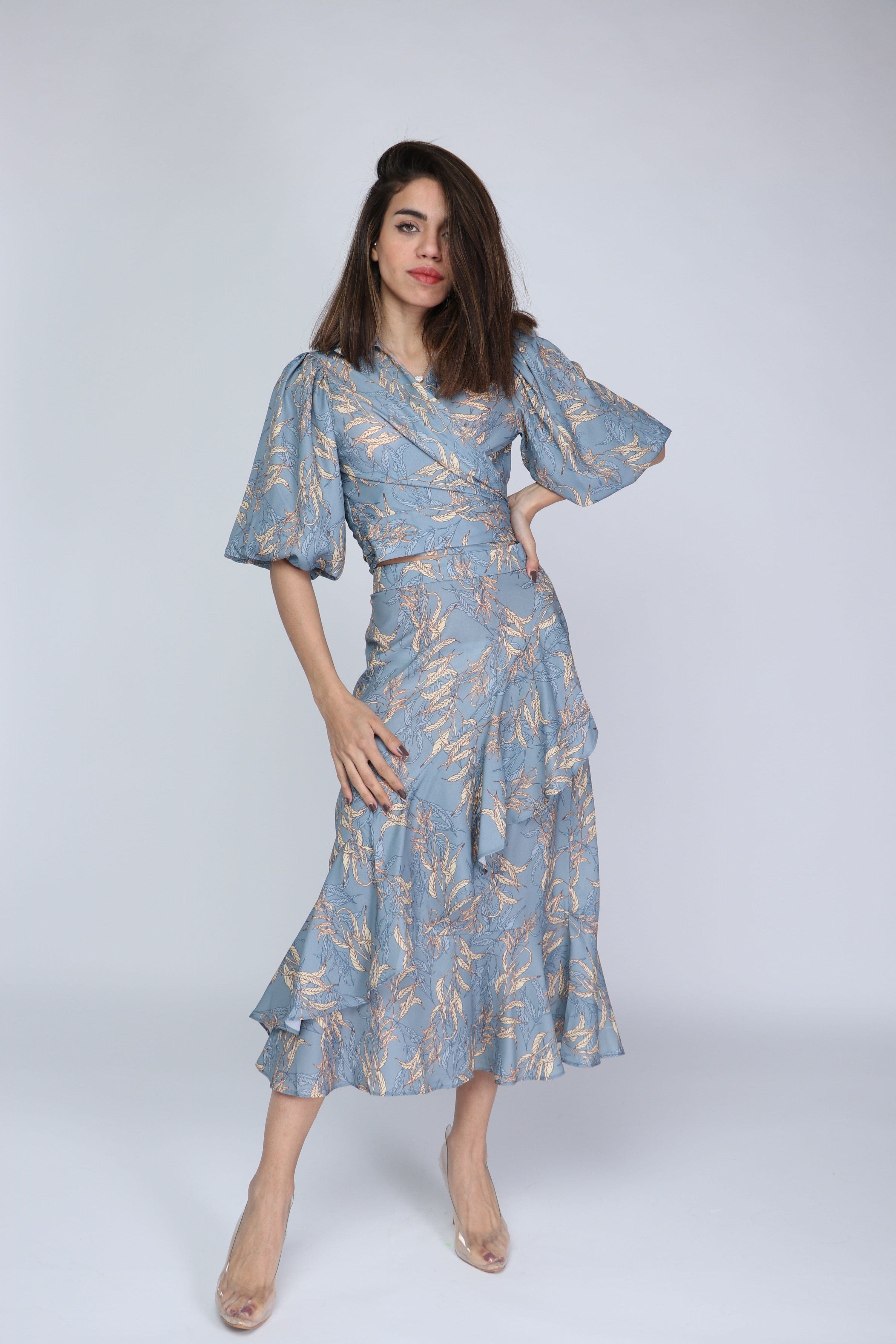 ميكا بلوزة مشجرة 3/4 كم بف