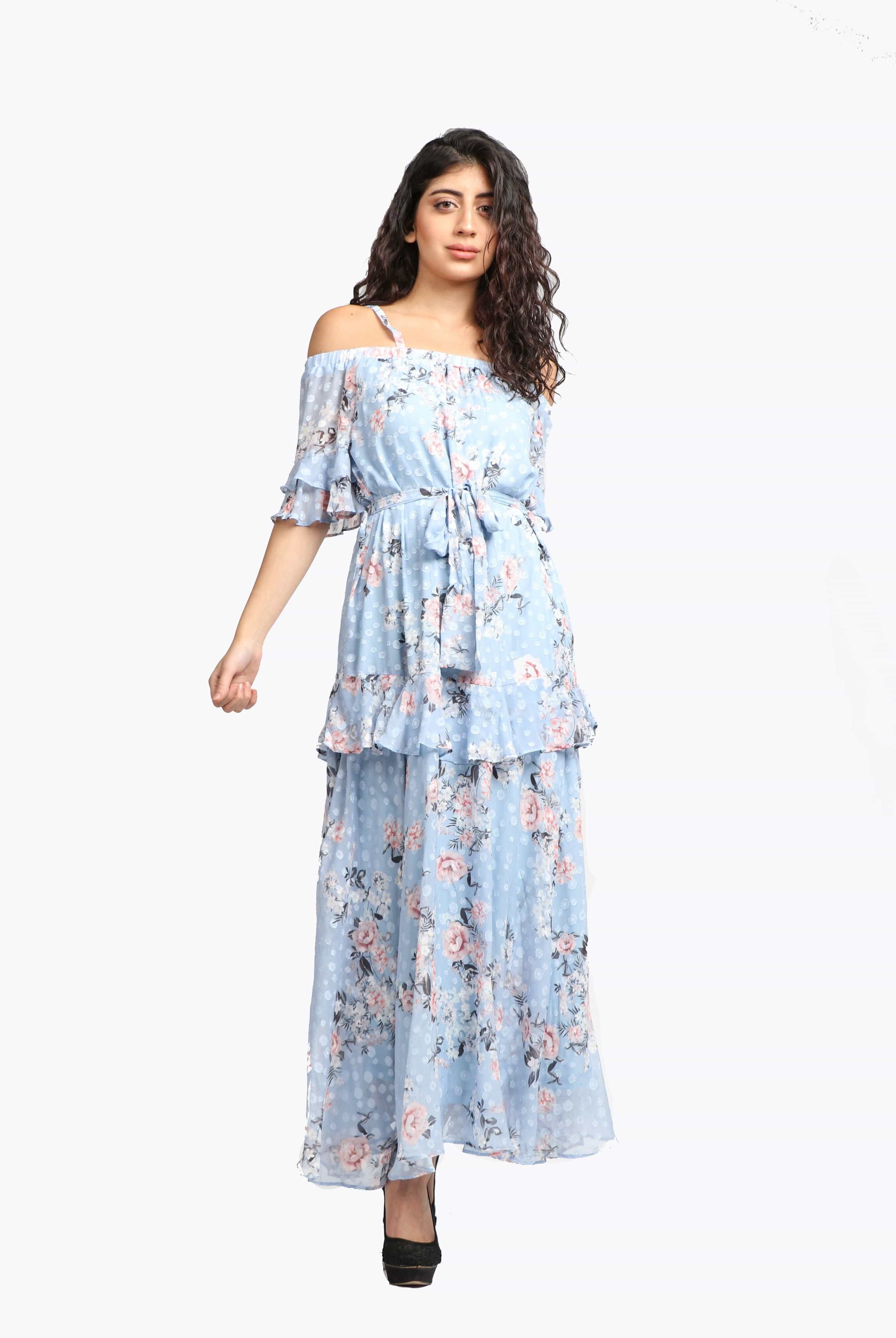 ميكا فستان مورد مخصر أوف شولدر 3/4 كم