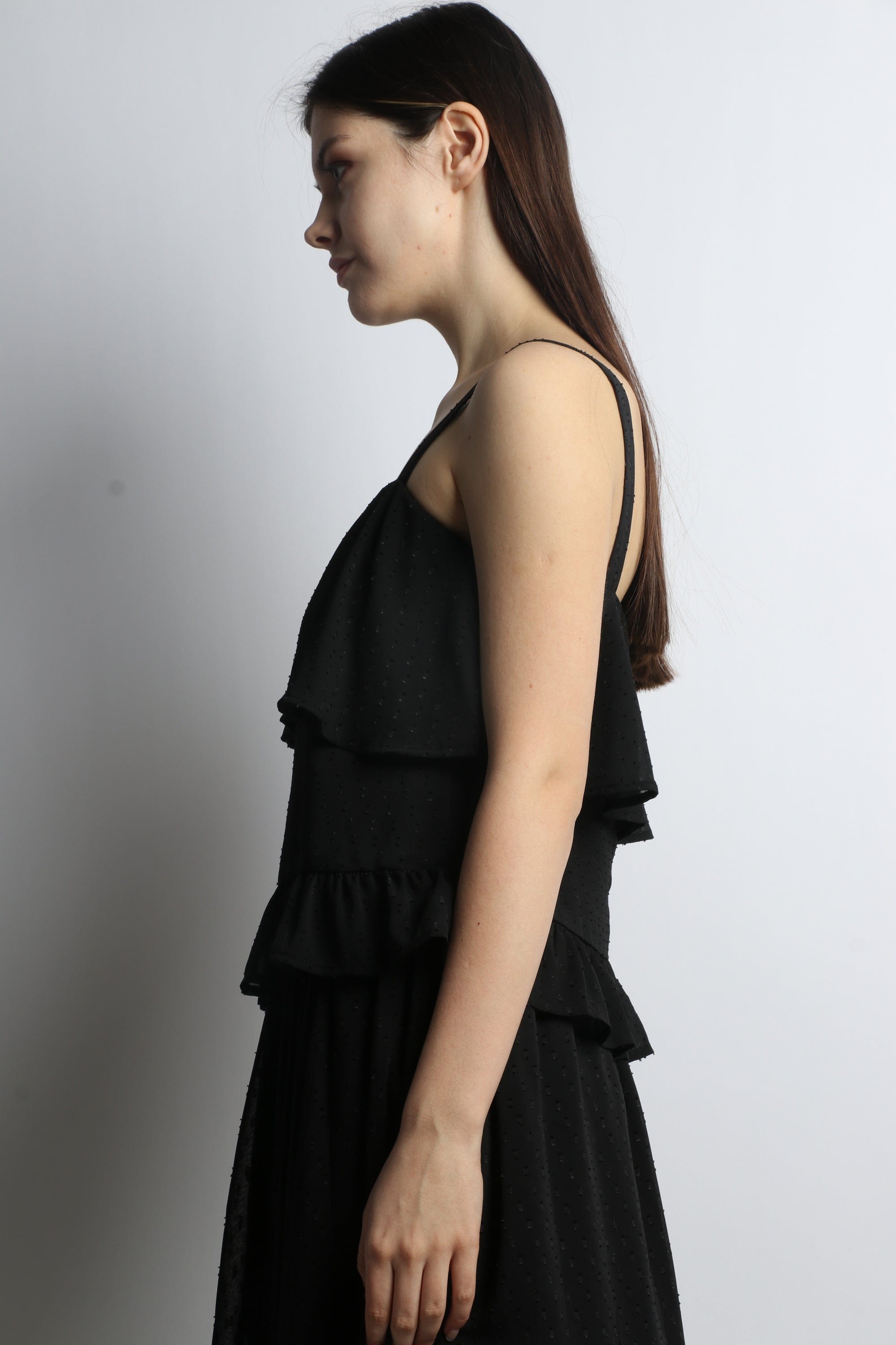 ميكا بلوزة حمالات مكشكشة نسائي