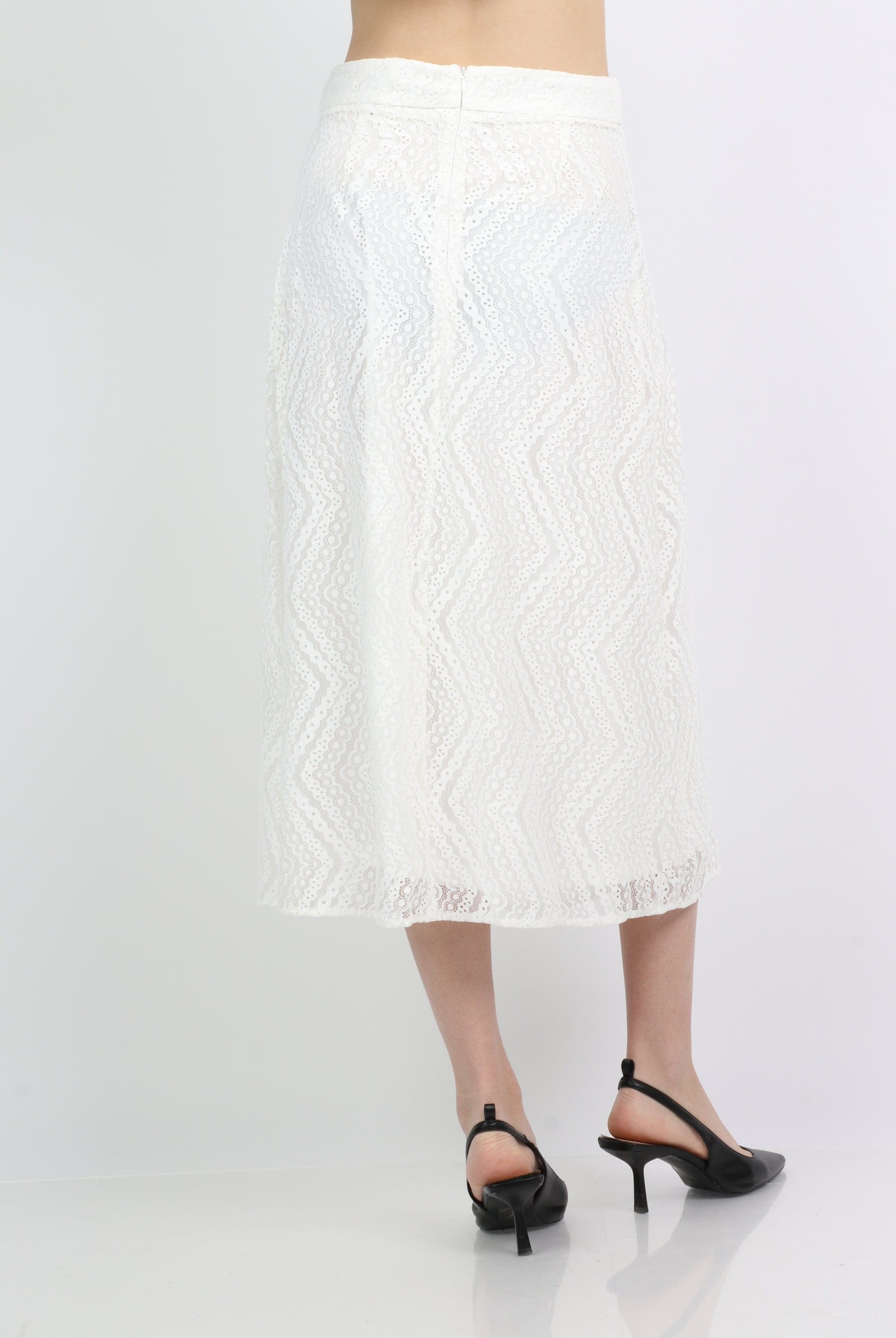 ميكا تنورة ميدي سهرة طبقتين منقوش