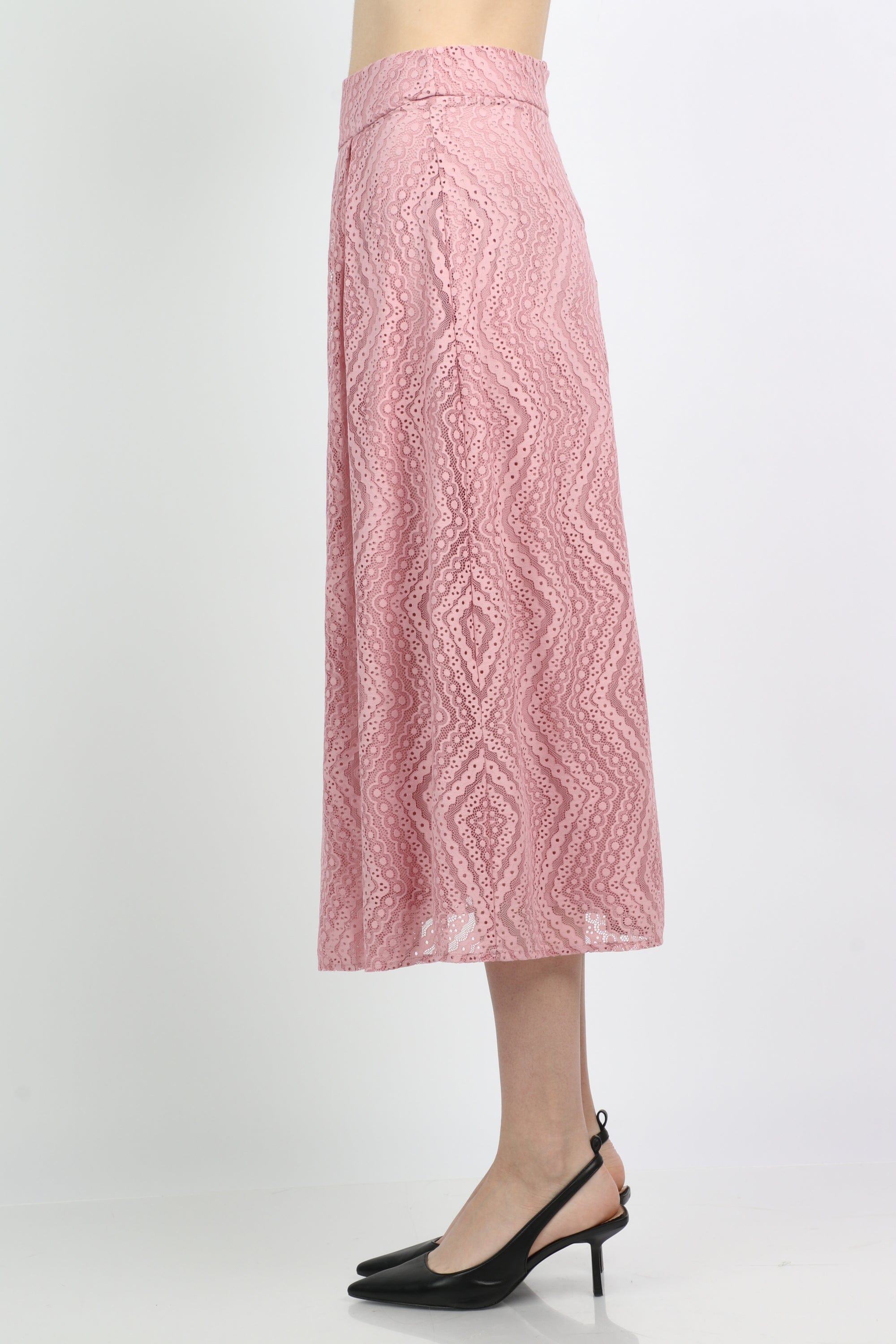 ميكا تنورة ميدي سهرة طبقتين منقوش