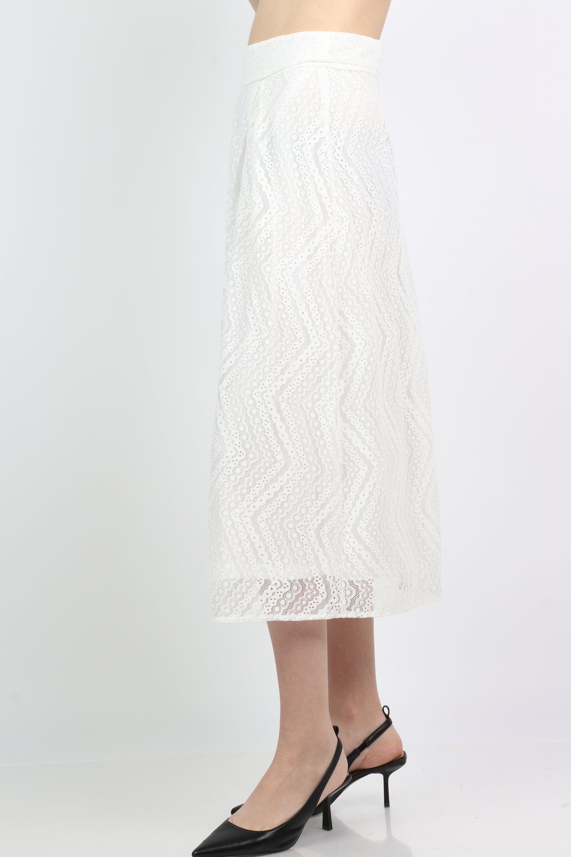 ميكا تنورة ميدي سهرة طبقتين منقوش