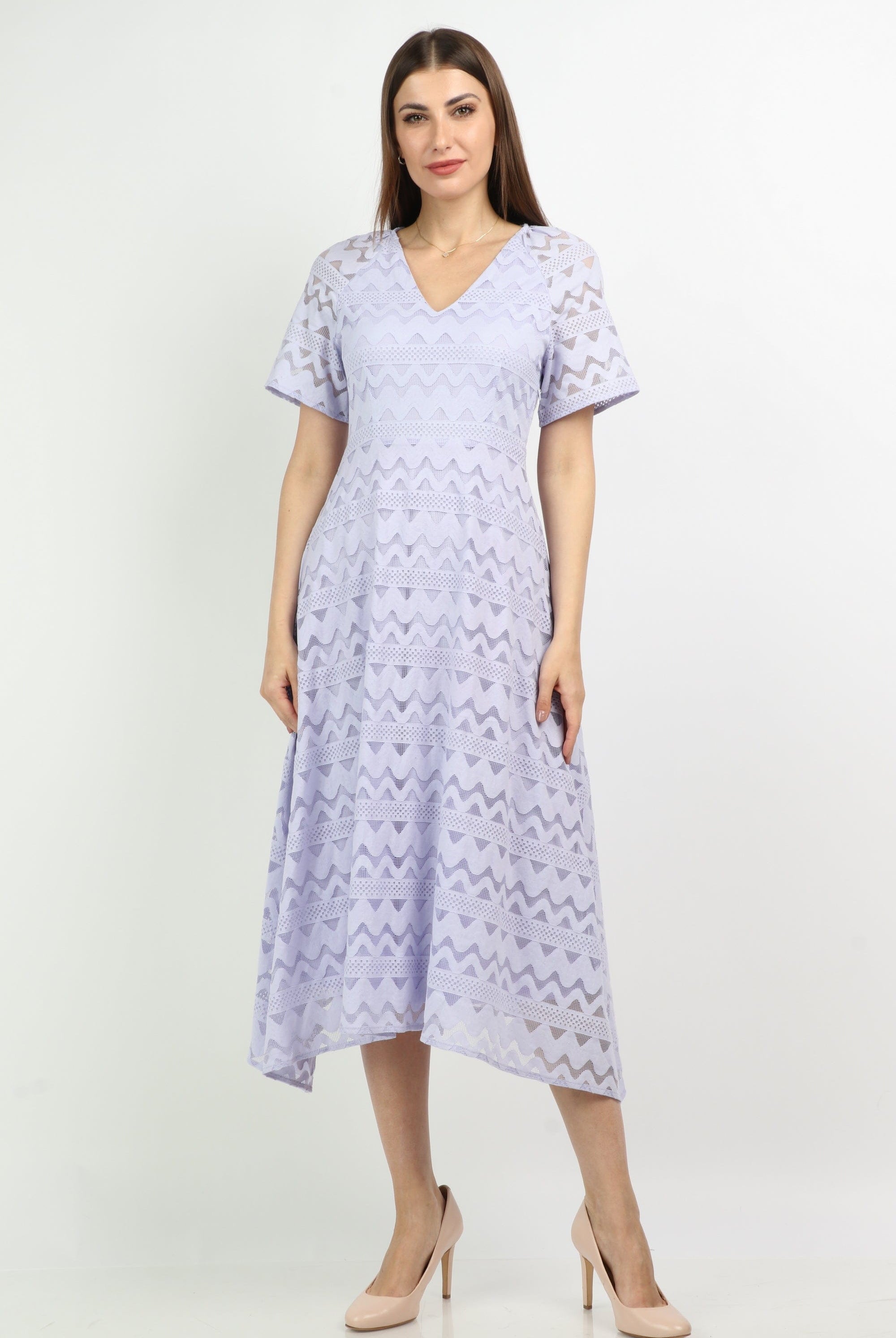 ميكا فستان ميدي مخرم مخصر كم قصير نسائي