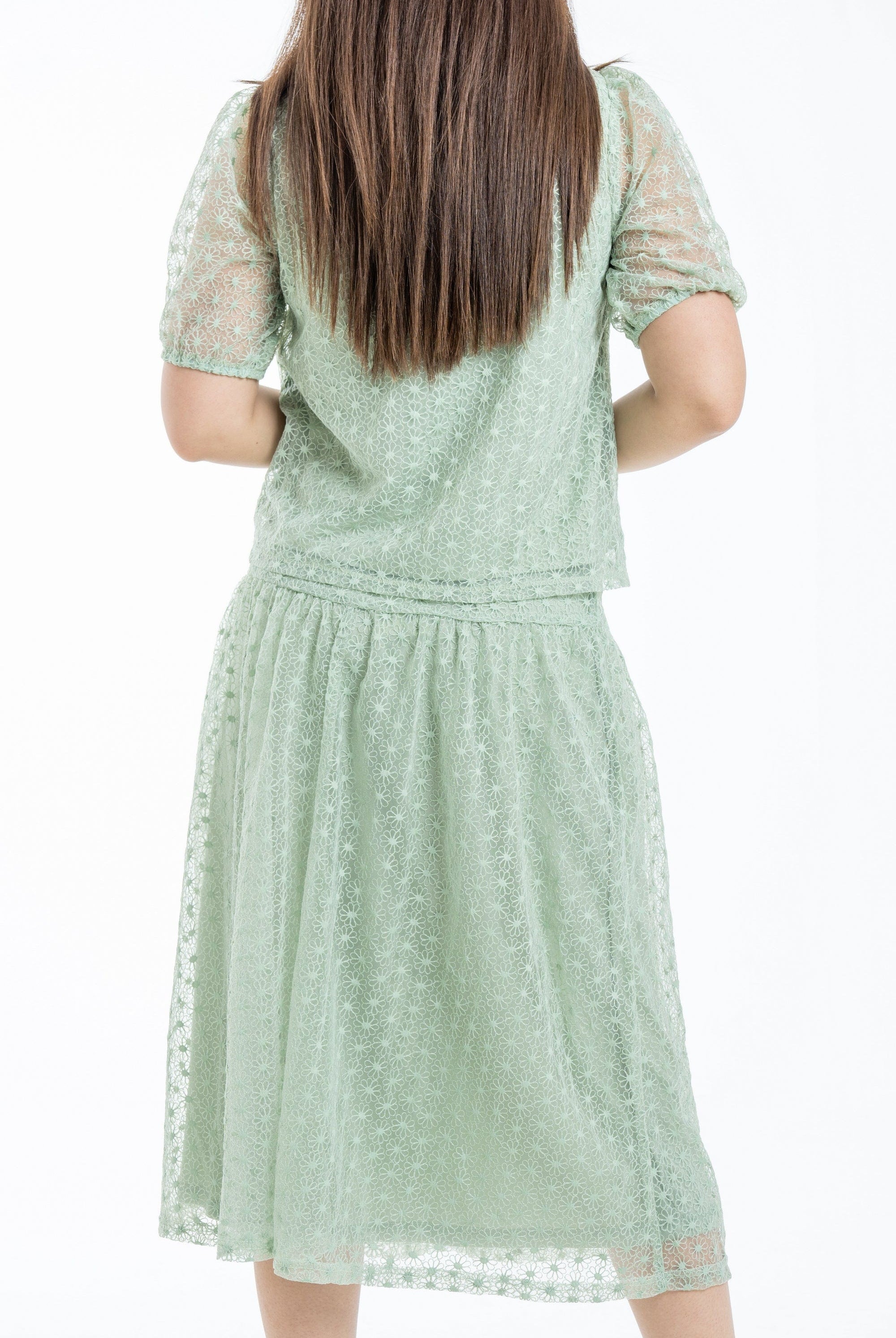 ميكا تنورة ميدي منقطة شفافي نسائي