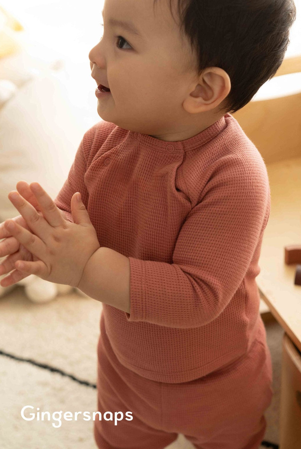 جينجرسنابس طقم مواليد تيشيرت وبنطلون سادة بني