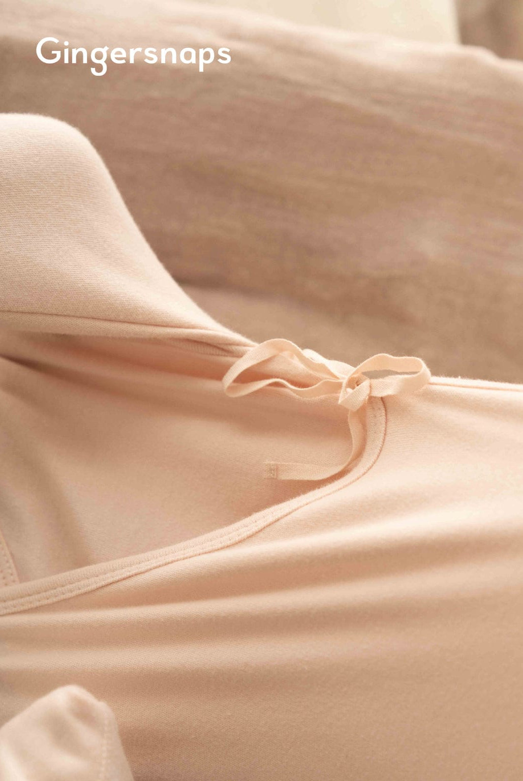 جينجرسنابس سالوبيت أطفال مواليد سادة كم طويل وقبعة وردي