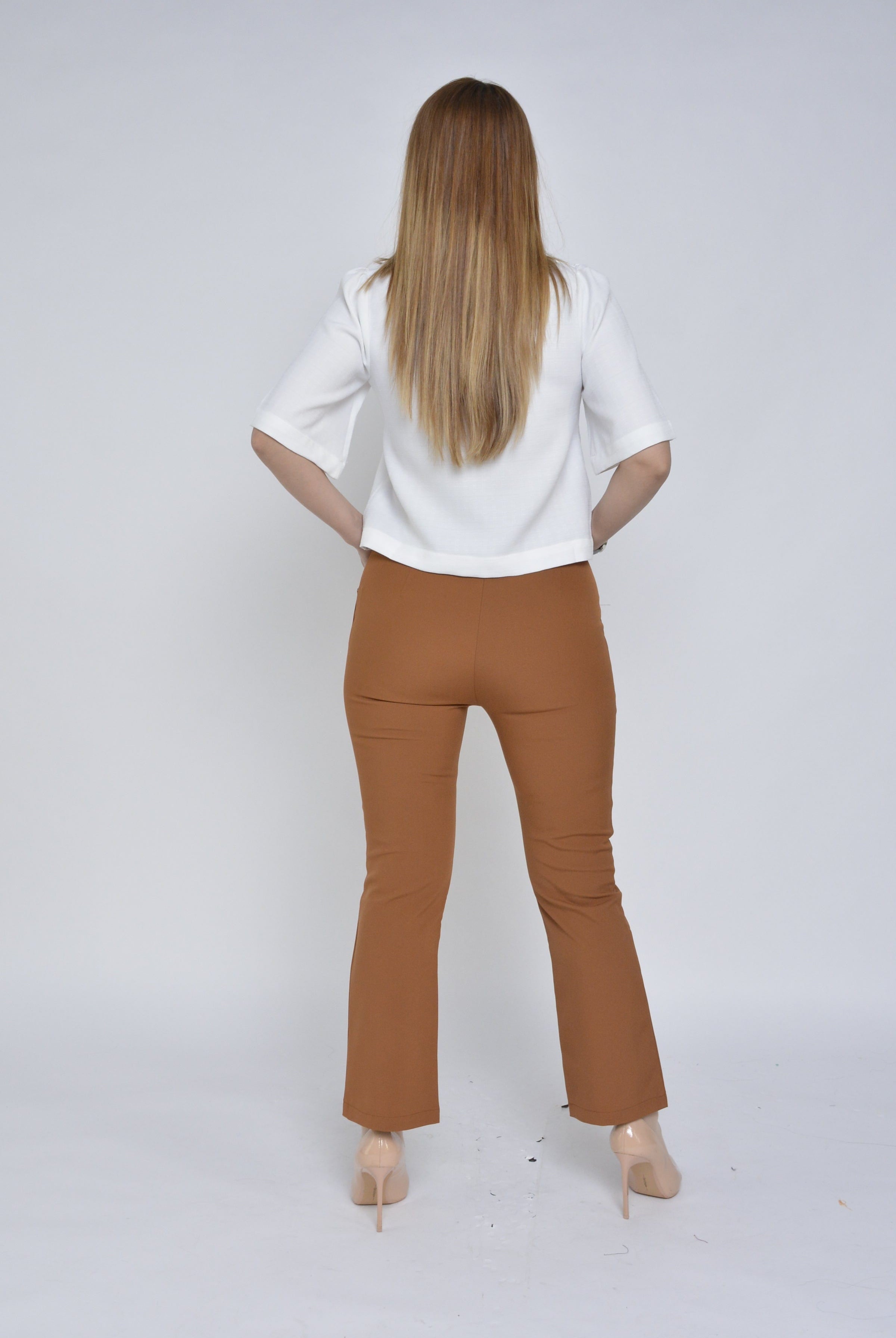 نتشي بنطلون سادة كلاسيك بسحاب نسائي