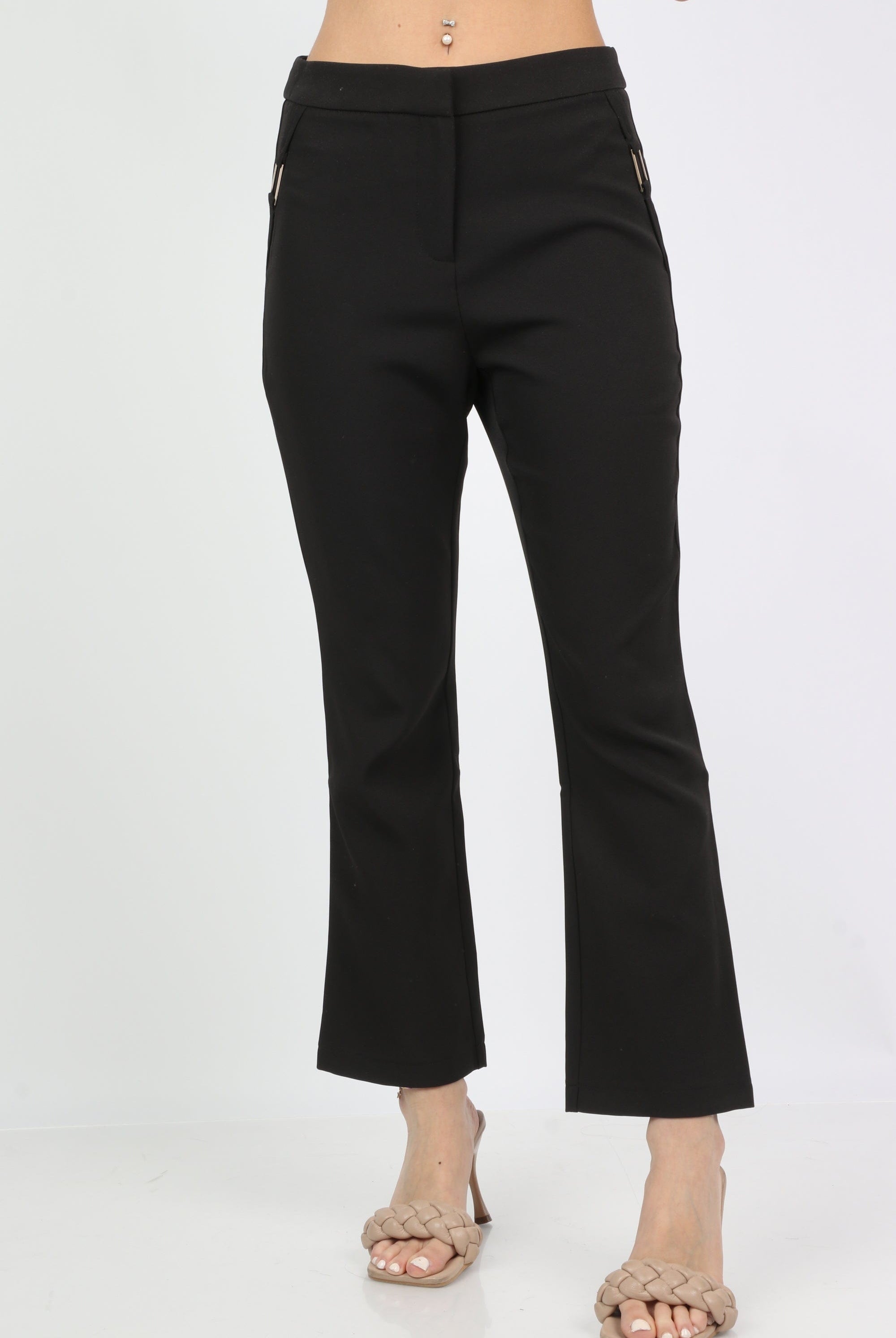 نتشي بنطلون سادة كلاسيك بسحاب نسائي