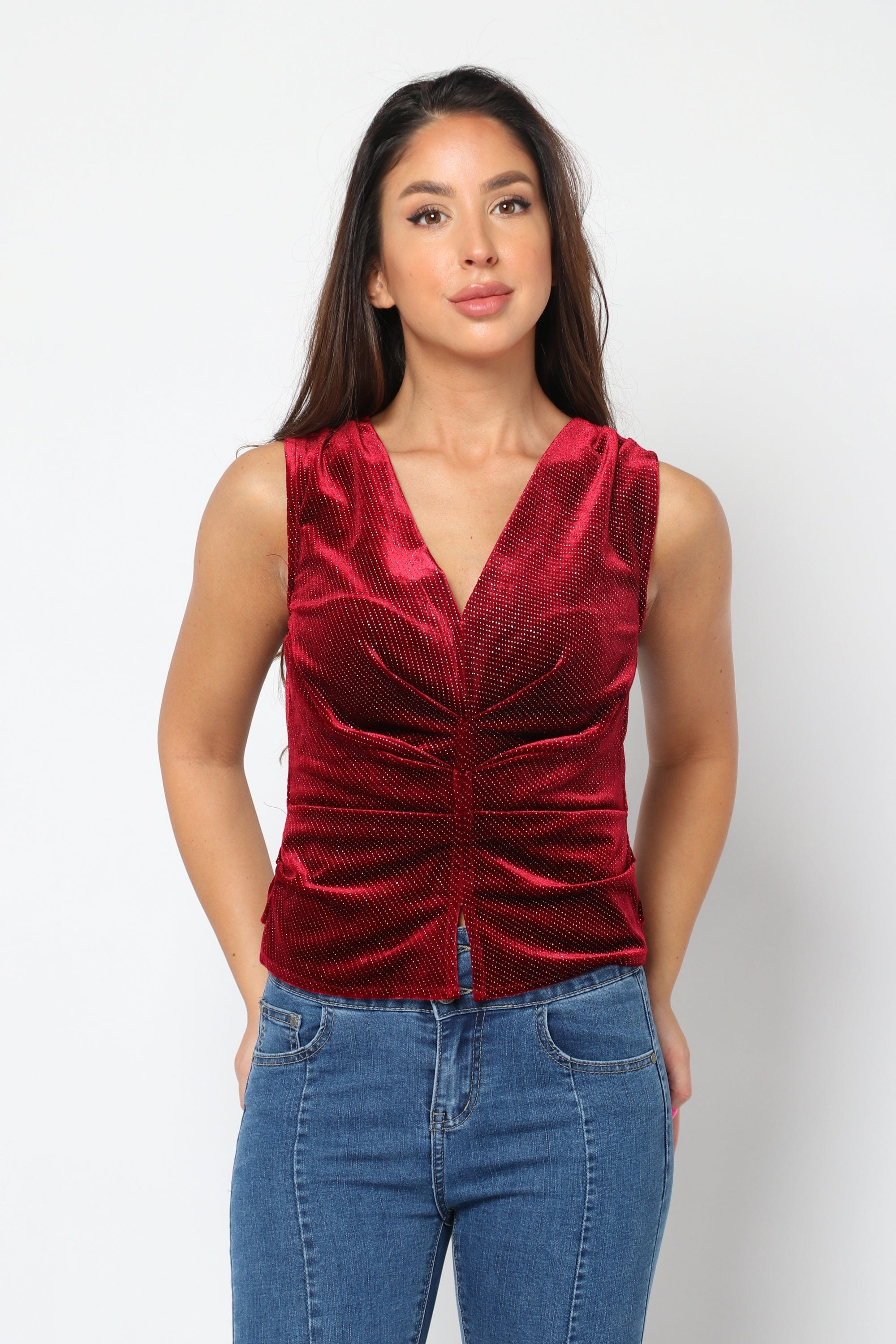 نتشي بلوزة سواريه كت بفتحة صدر سبعة نسائي