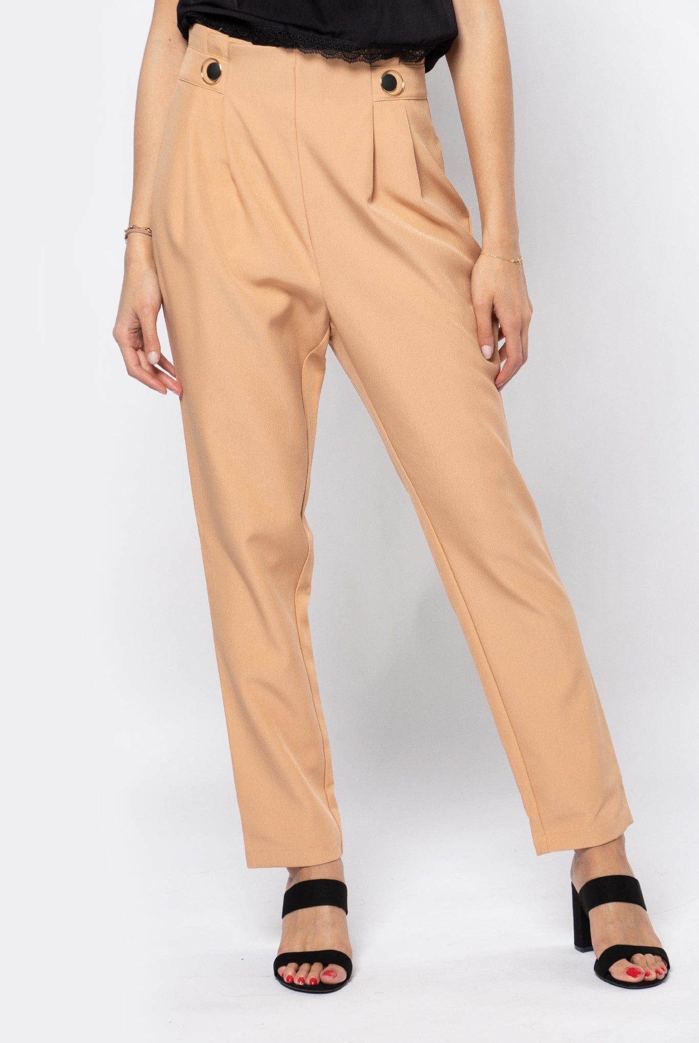 نتشي بنطلون كلاسيك طويل بزرارين نسائي