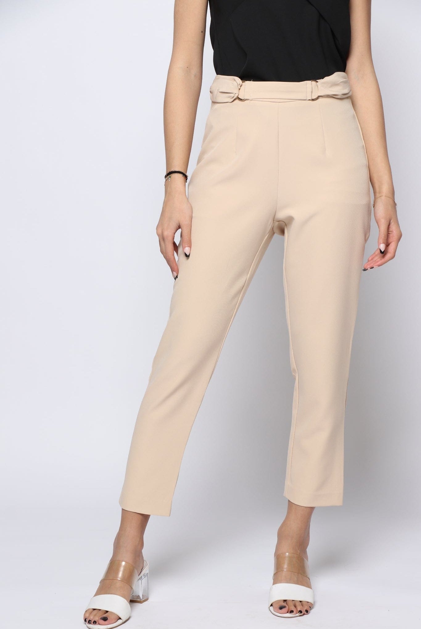 نتشي بنطلون كلاسيك سادة طويل نسائي