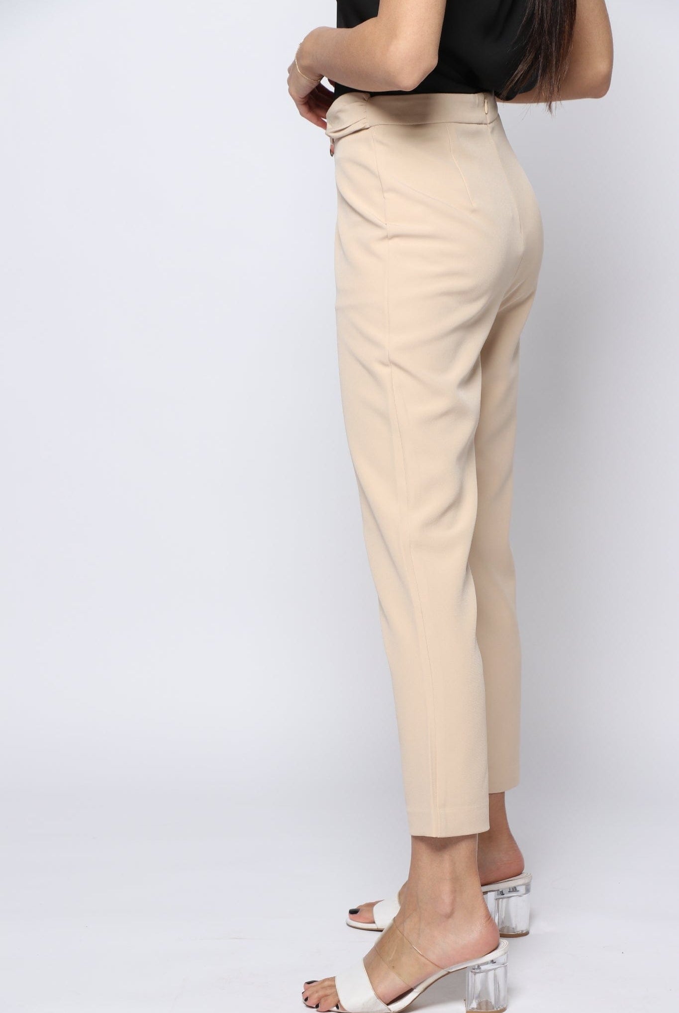 نتشي بنطلون كلاسيك سادة طويل نسائي