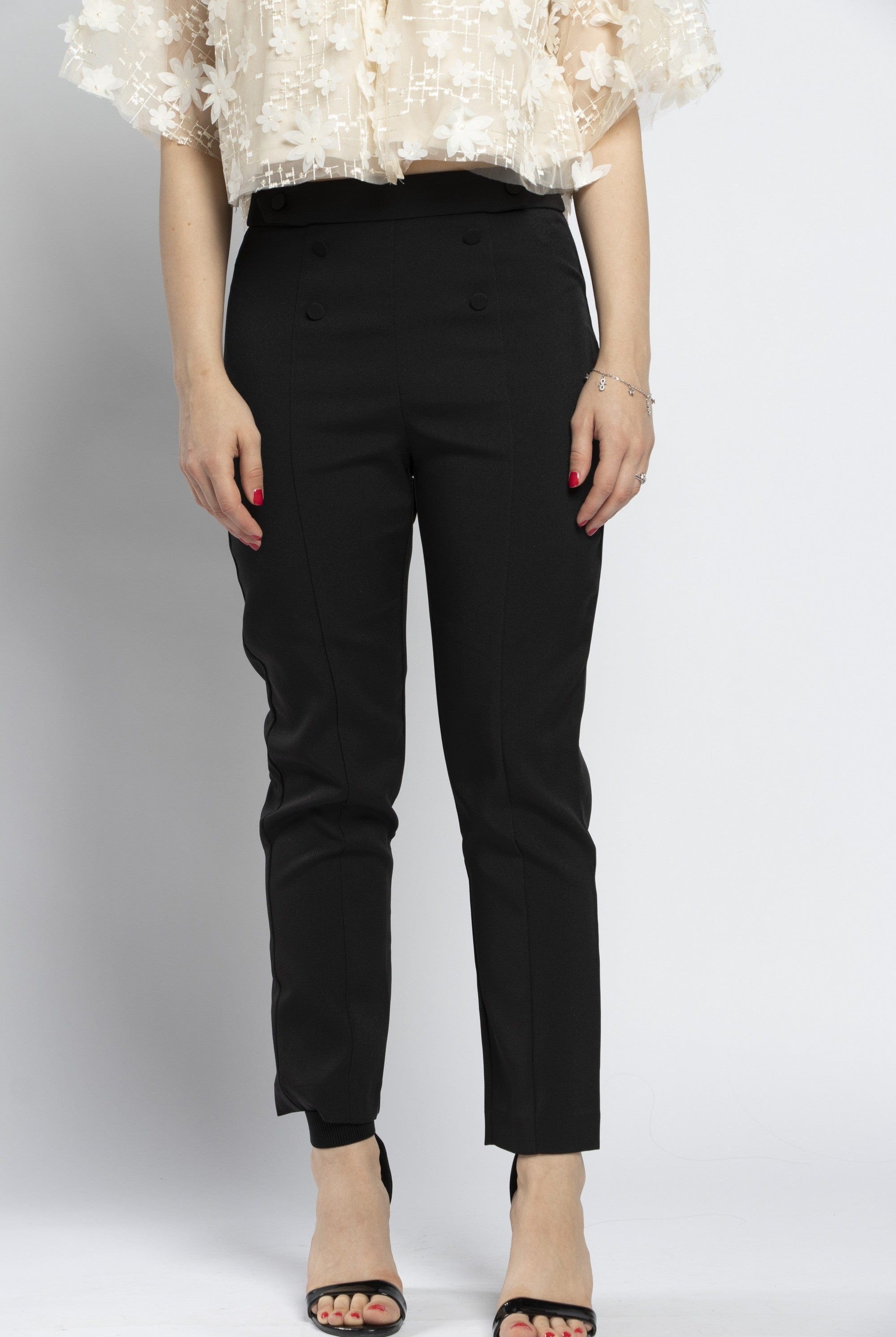 نتشي بنطلون كلاسيك سادة طويل نسائي