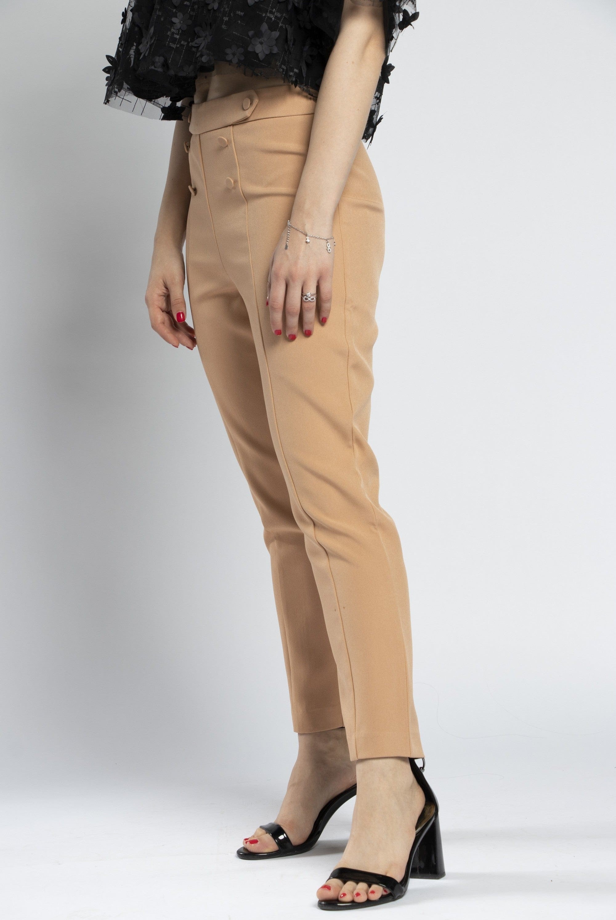 نتشي بنطلون كلاسيك سادة طويل نسائي