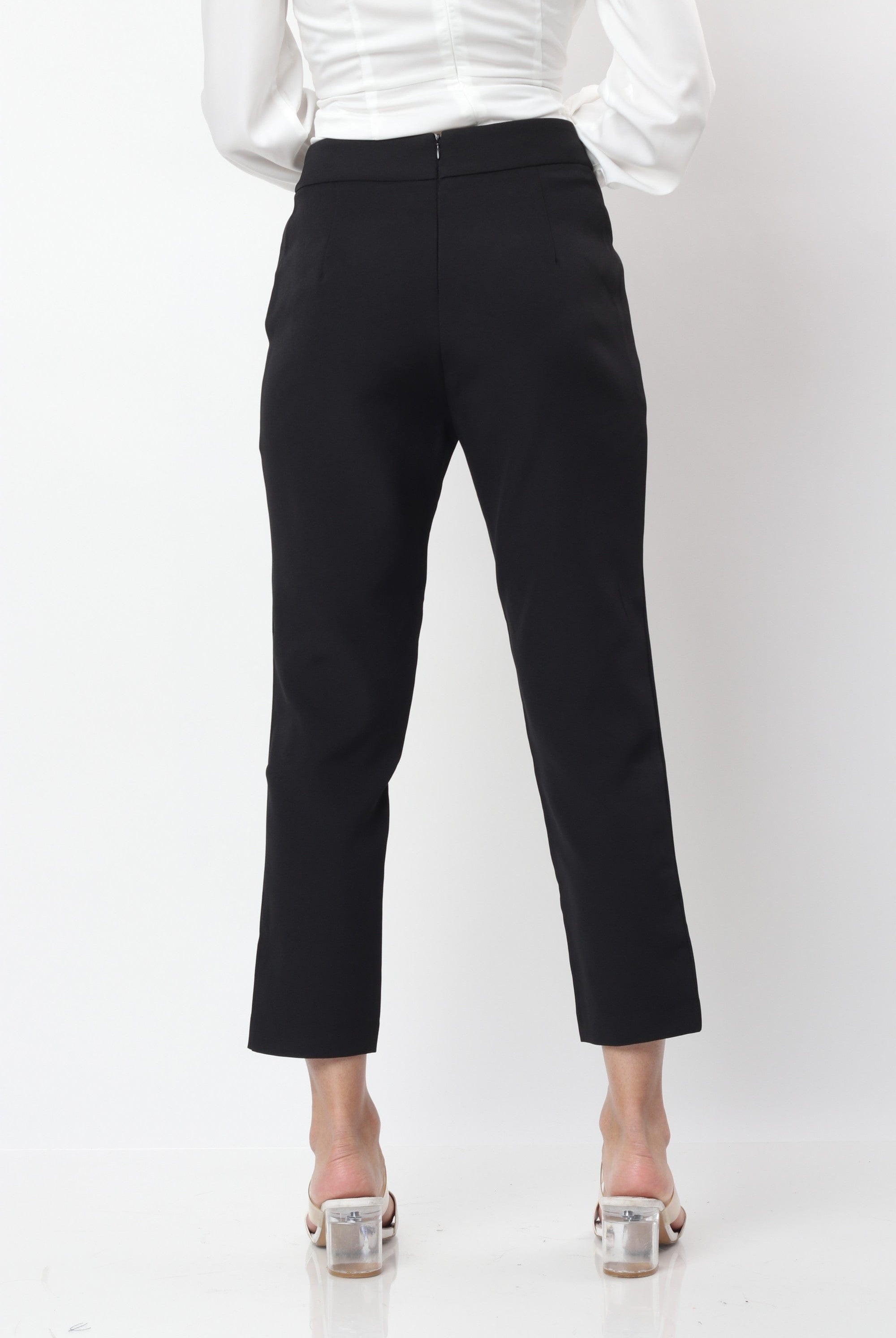 نتشي بنطلون قماش كلاسيك حريمي بحزام صغير